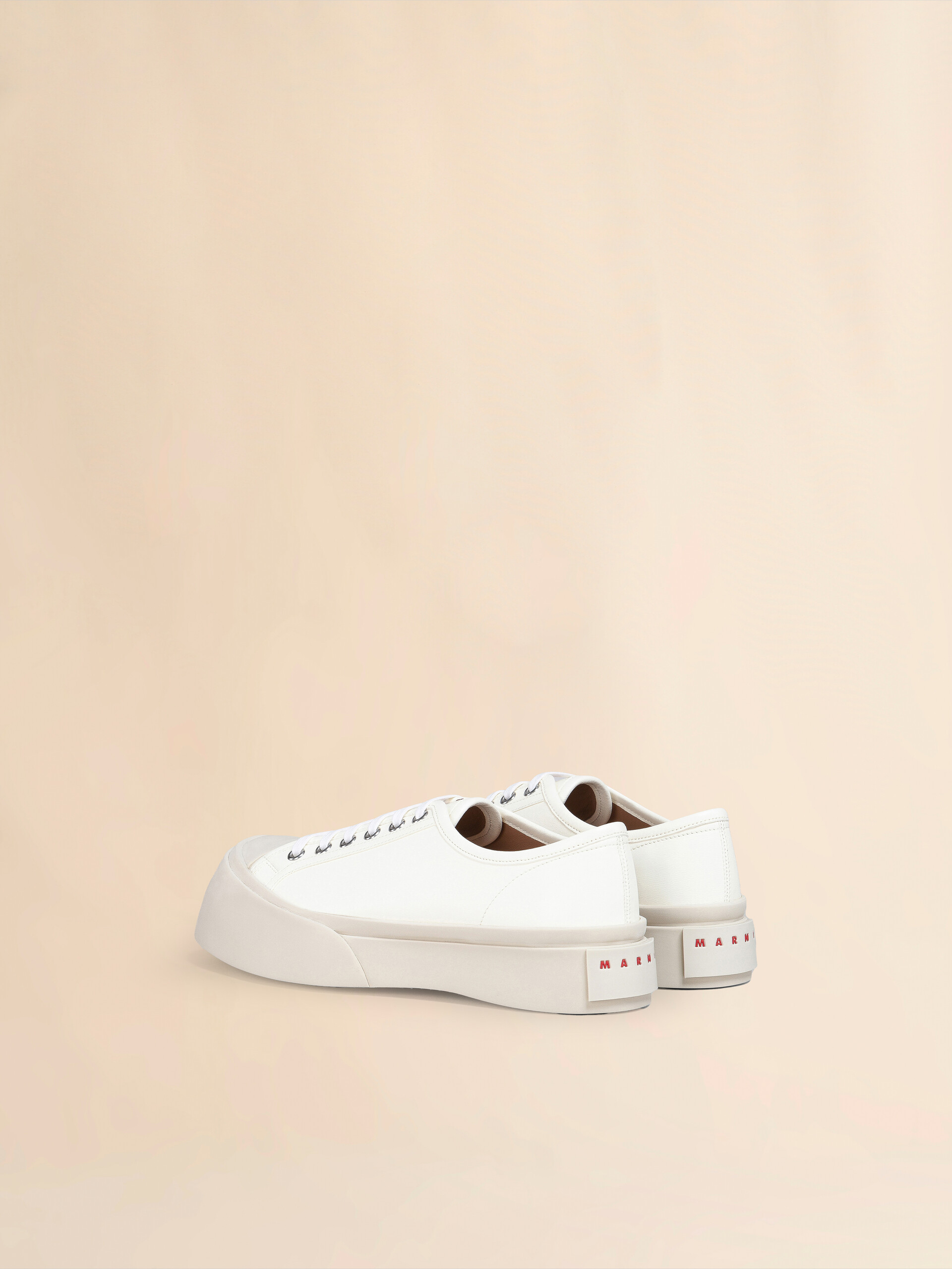 White nappa leather Pablo lace-up sneaker | Marni