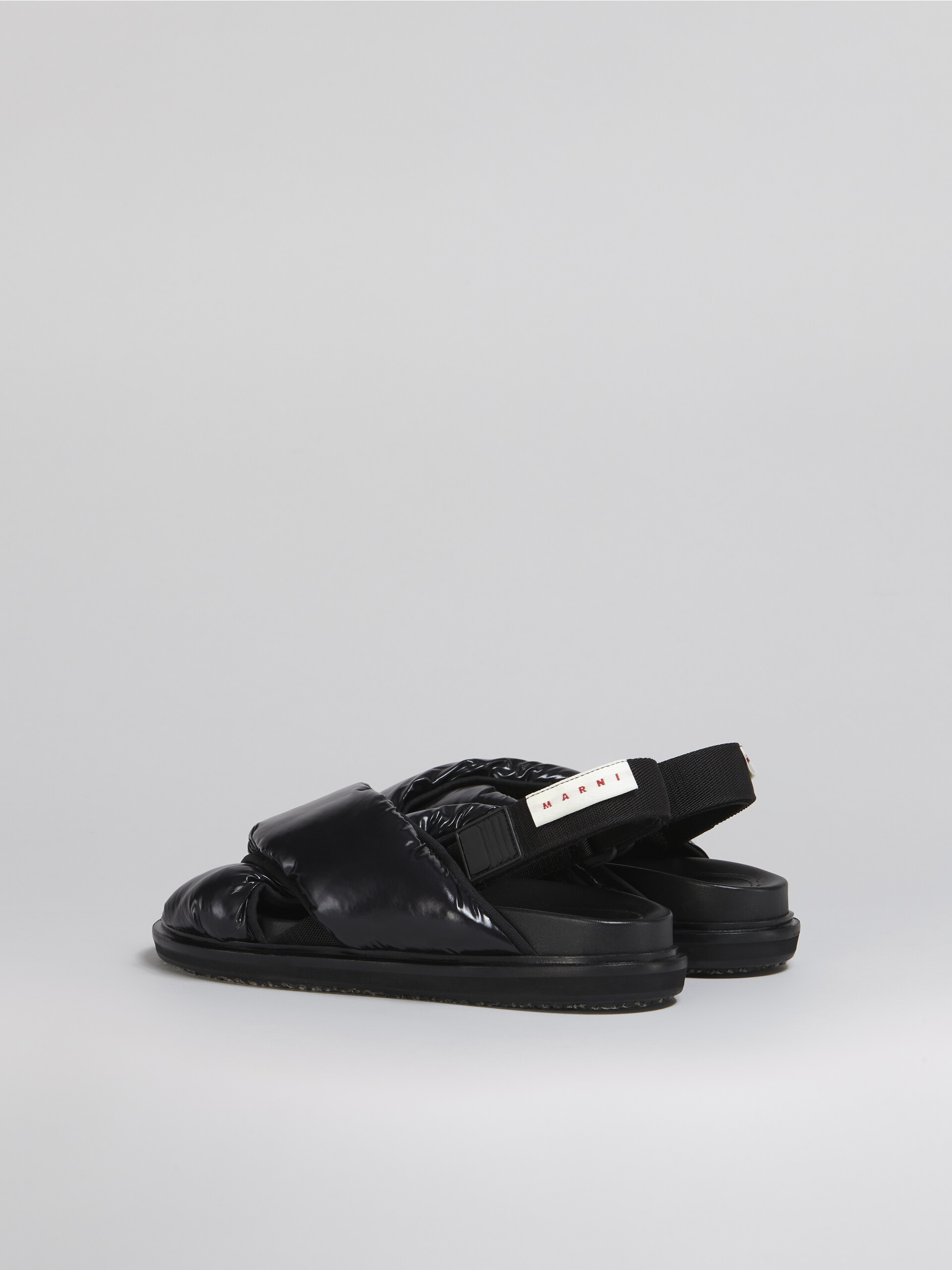 Sandale fussbett en nylon noir à brides croisées - Sandales - Image 3