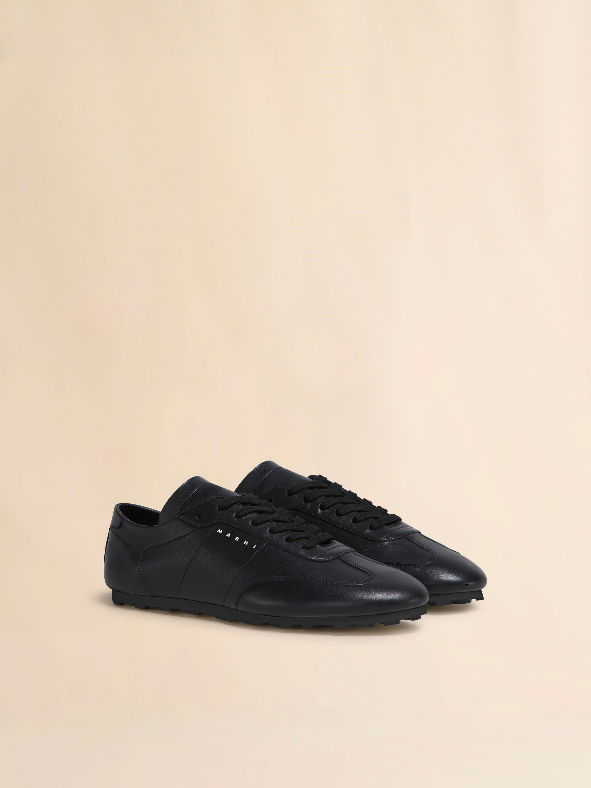 Black nappa leather Softy Soccer sneaker - Sneakers - Image 2