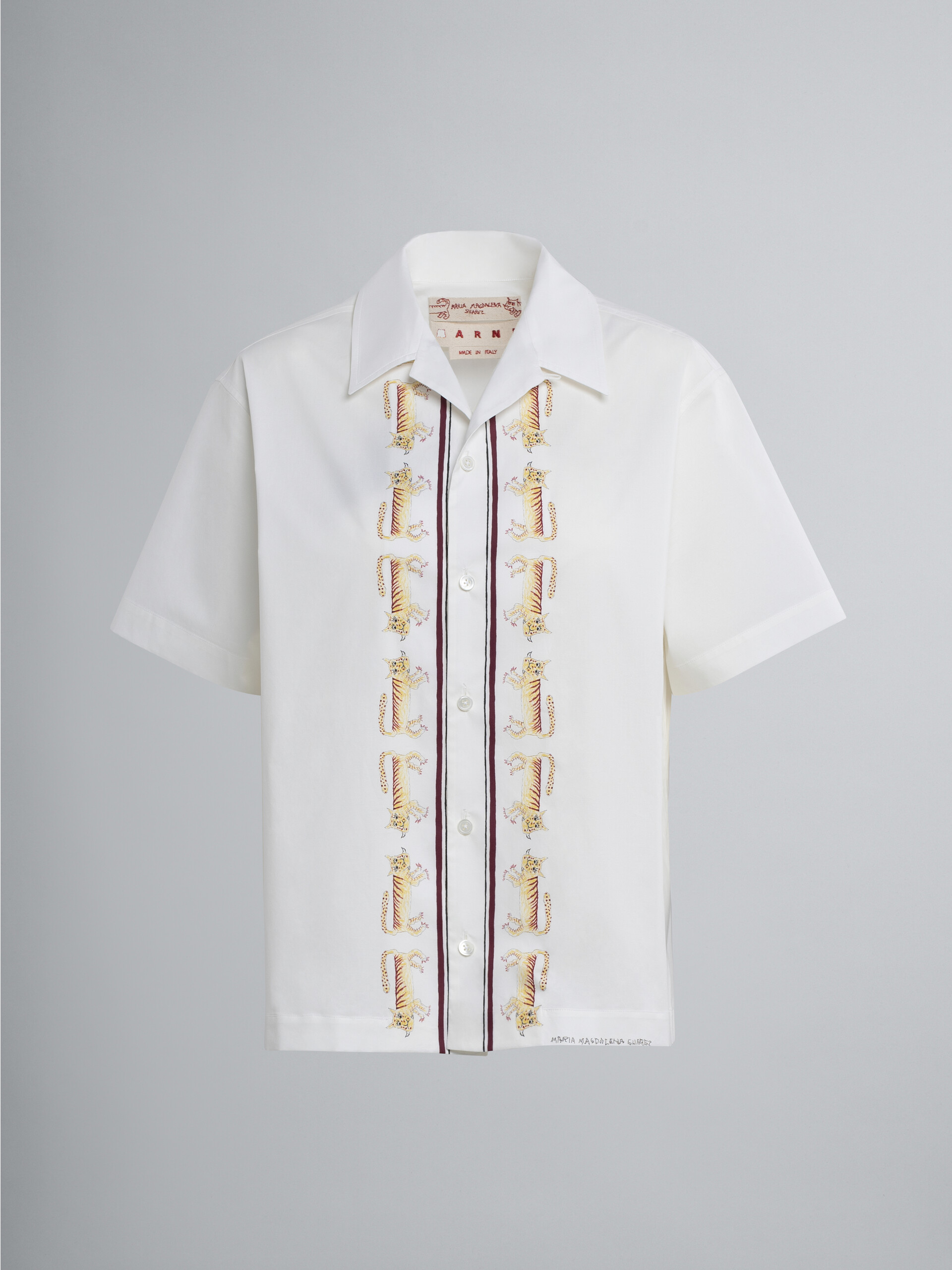 Hemd aus Popeline mit Naif-Tiger-Print - Hemden - Image 1