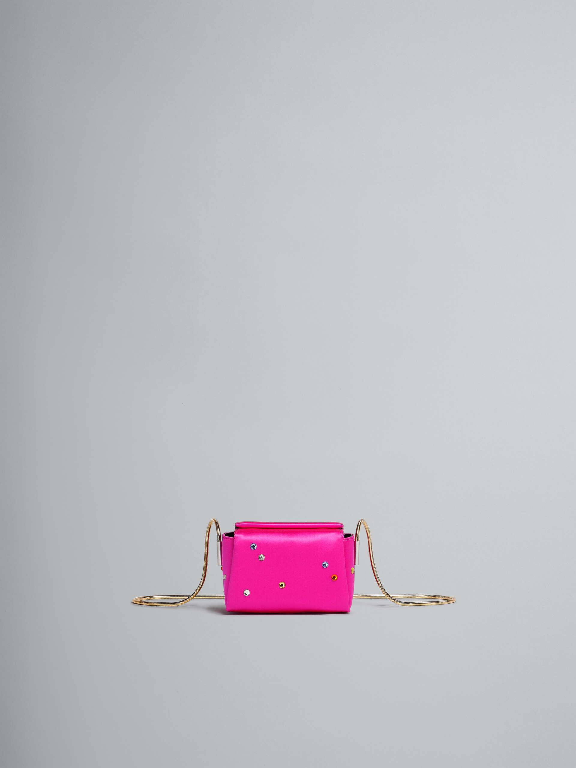 Toggle Mini Bag in fuchsia satin - Shoulder Bags - Image 1