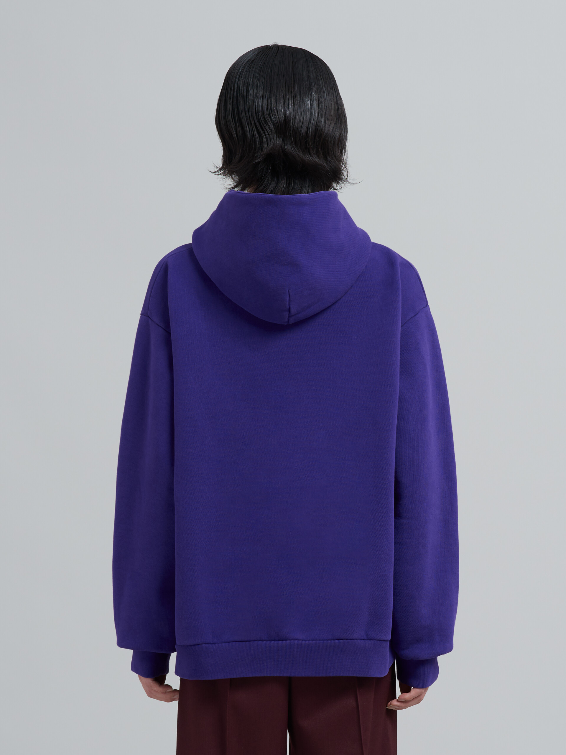 Purple Found Objects print organic brushed jersey sweatshirt - Sweaters - Image 3
