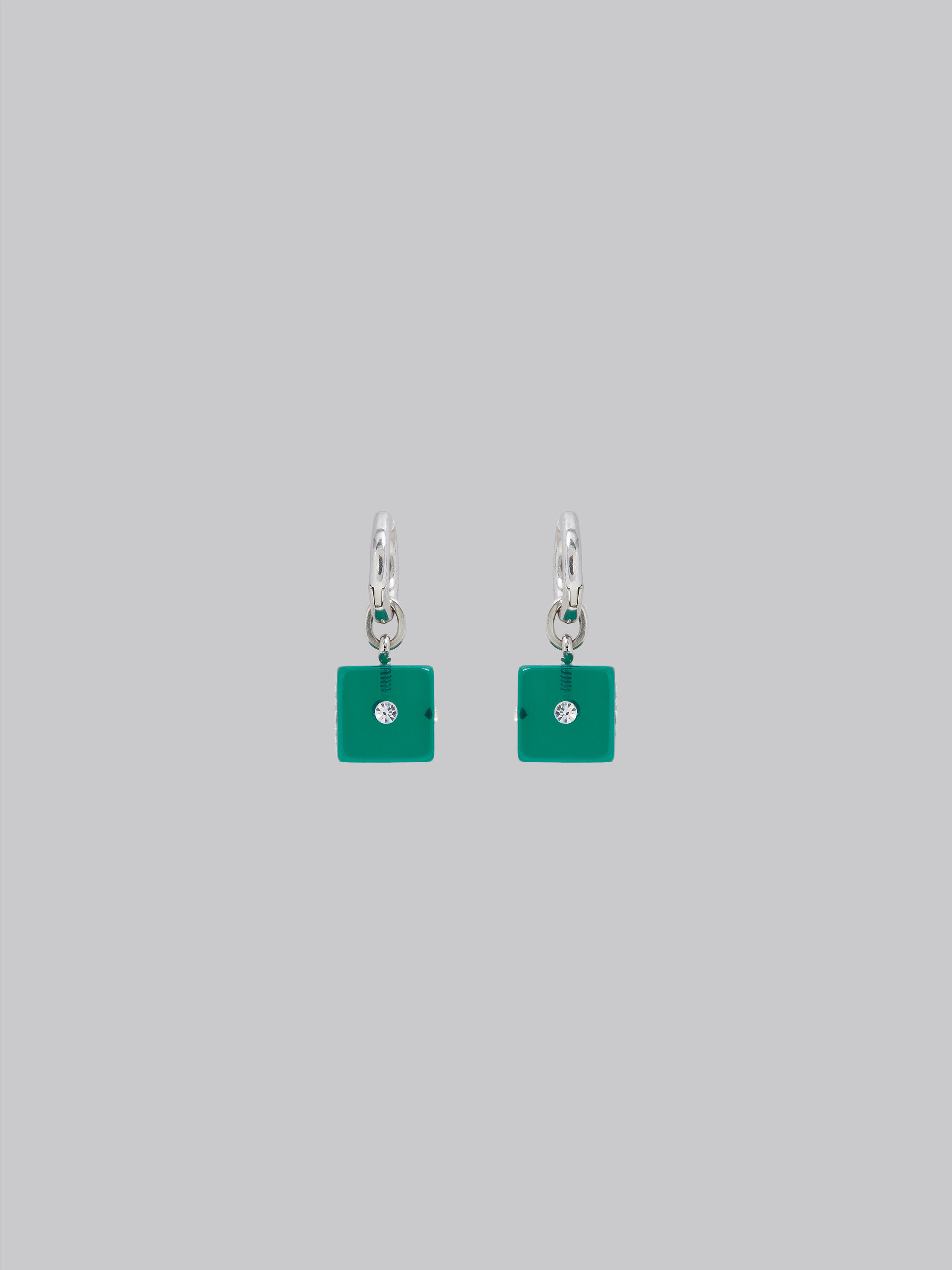 Resin dice charm earrings - Earrings - Image 3