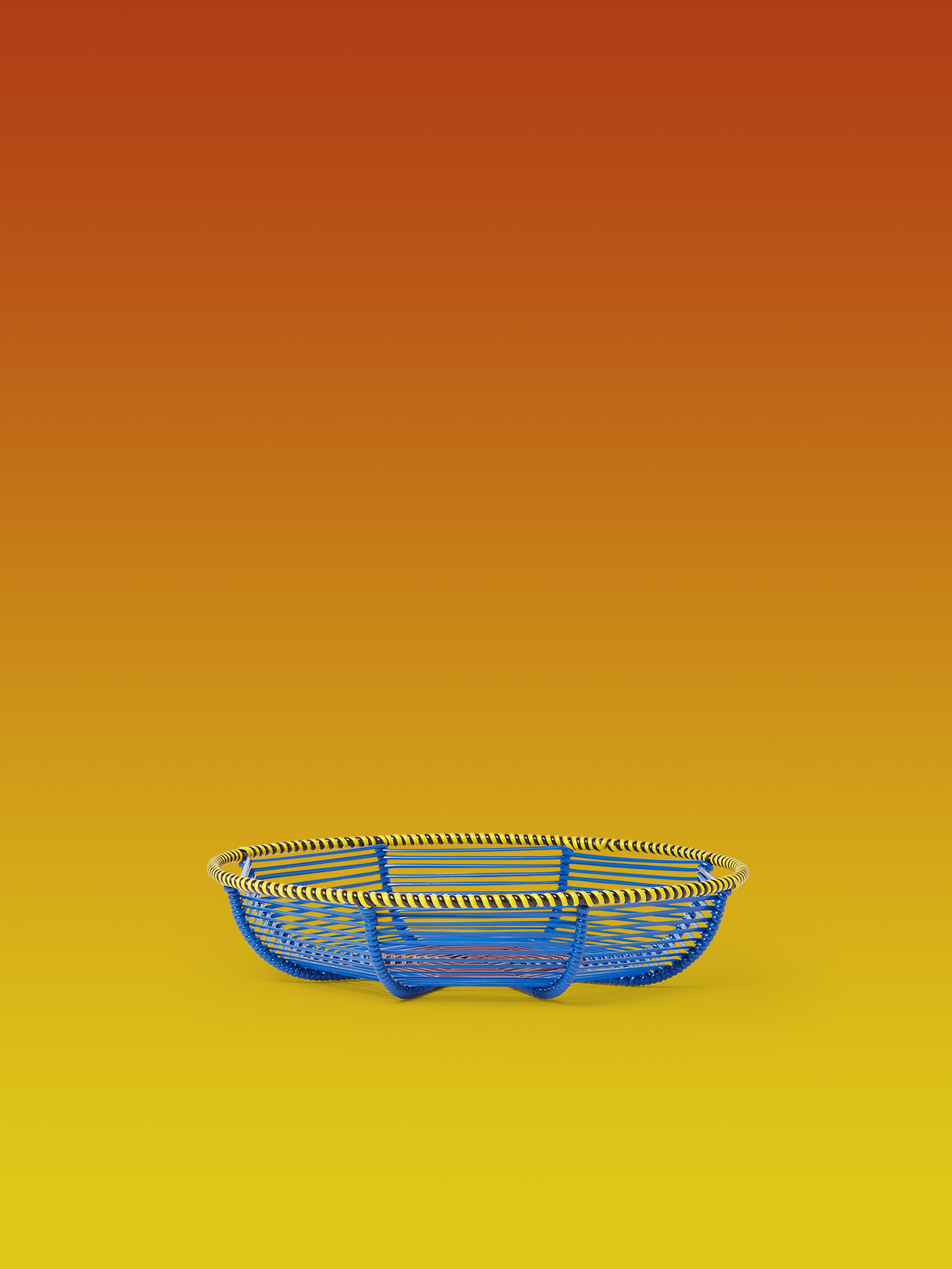 Portafrutta circolare piccolo MARNI MARKET blu e marrone - Accessori - Image 1