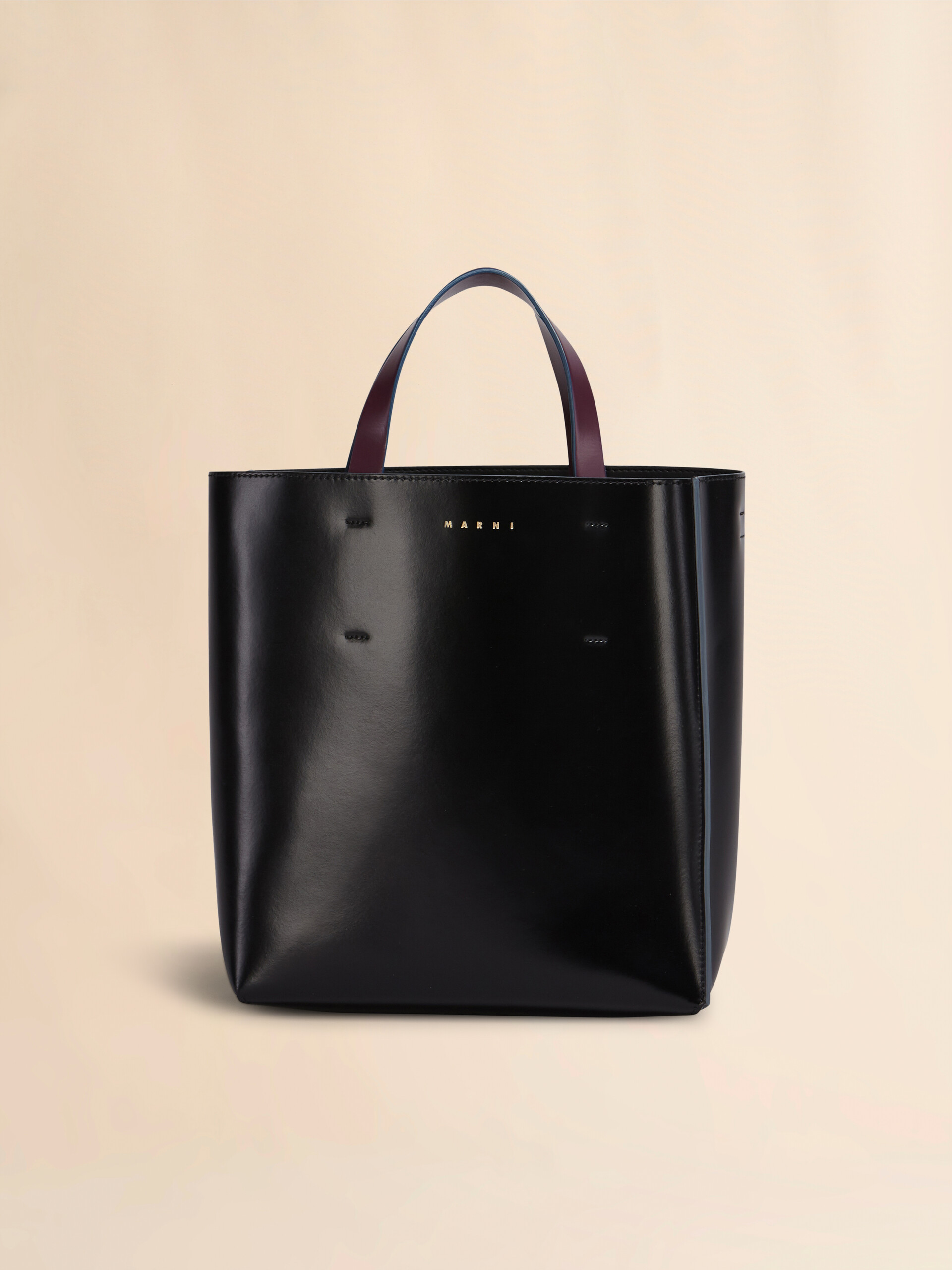 MUSEO small bag in shiny smooth calfskin - Shopping Bags - Image 1