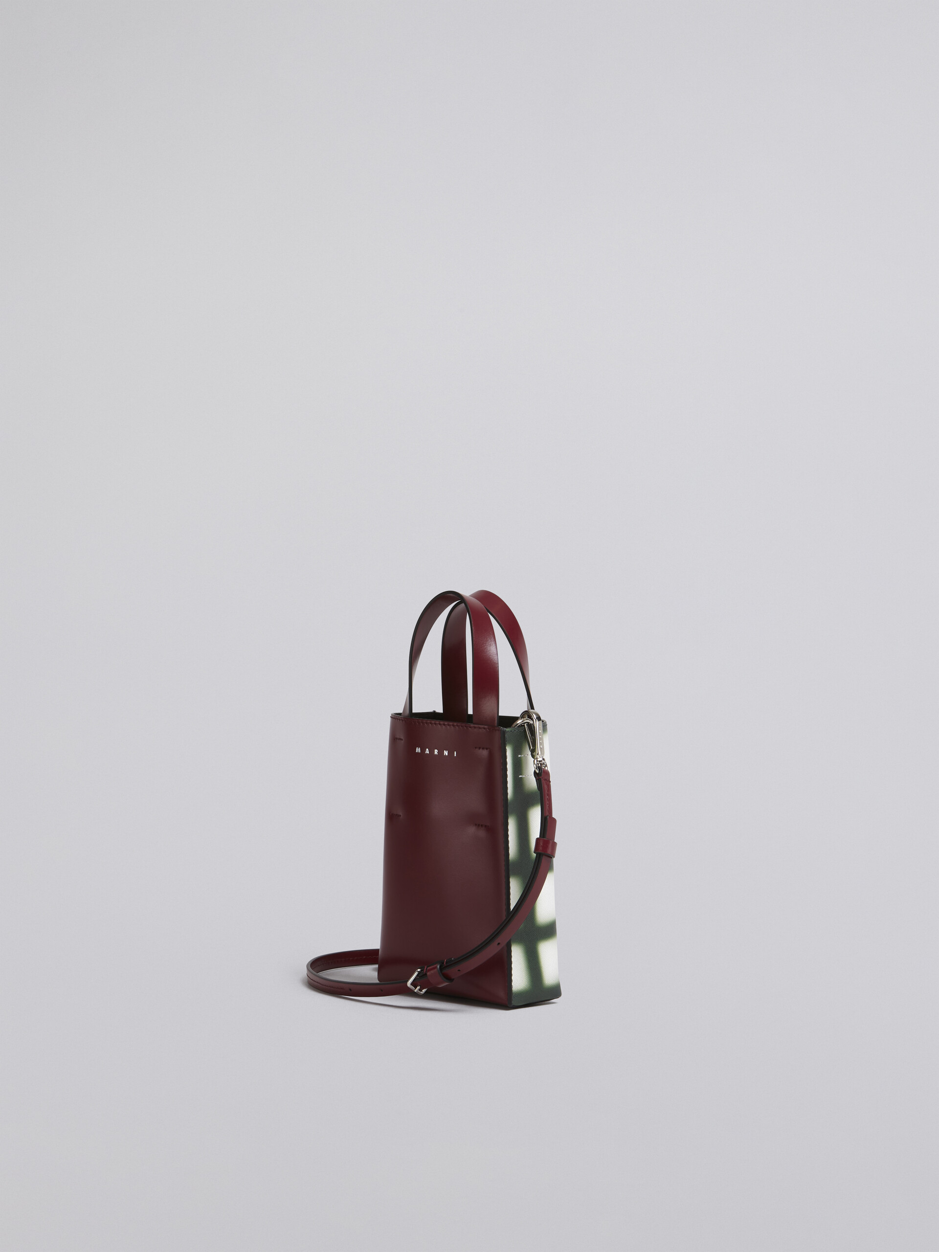 MUSEO bag in check printed saffiano calfskin - Shopping Bags - Image 2