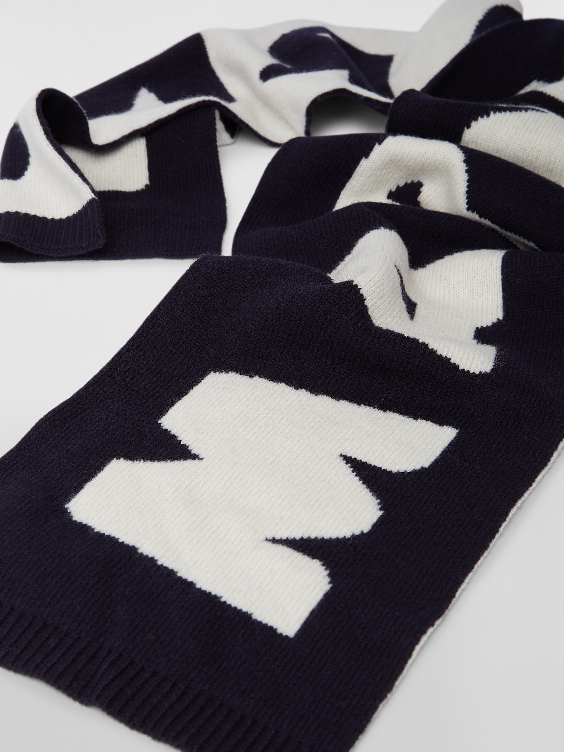 WOOL SCARF WITH MAXI LOGO - Scarves - Image 3