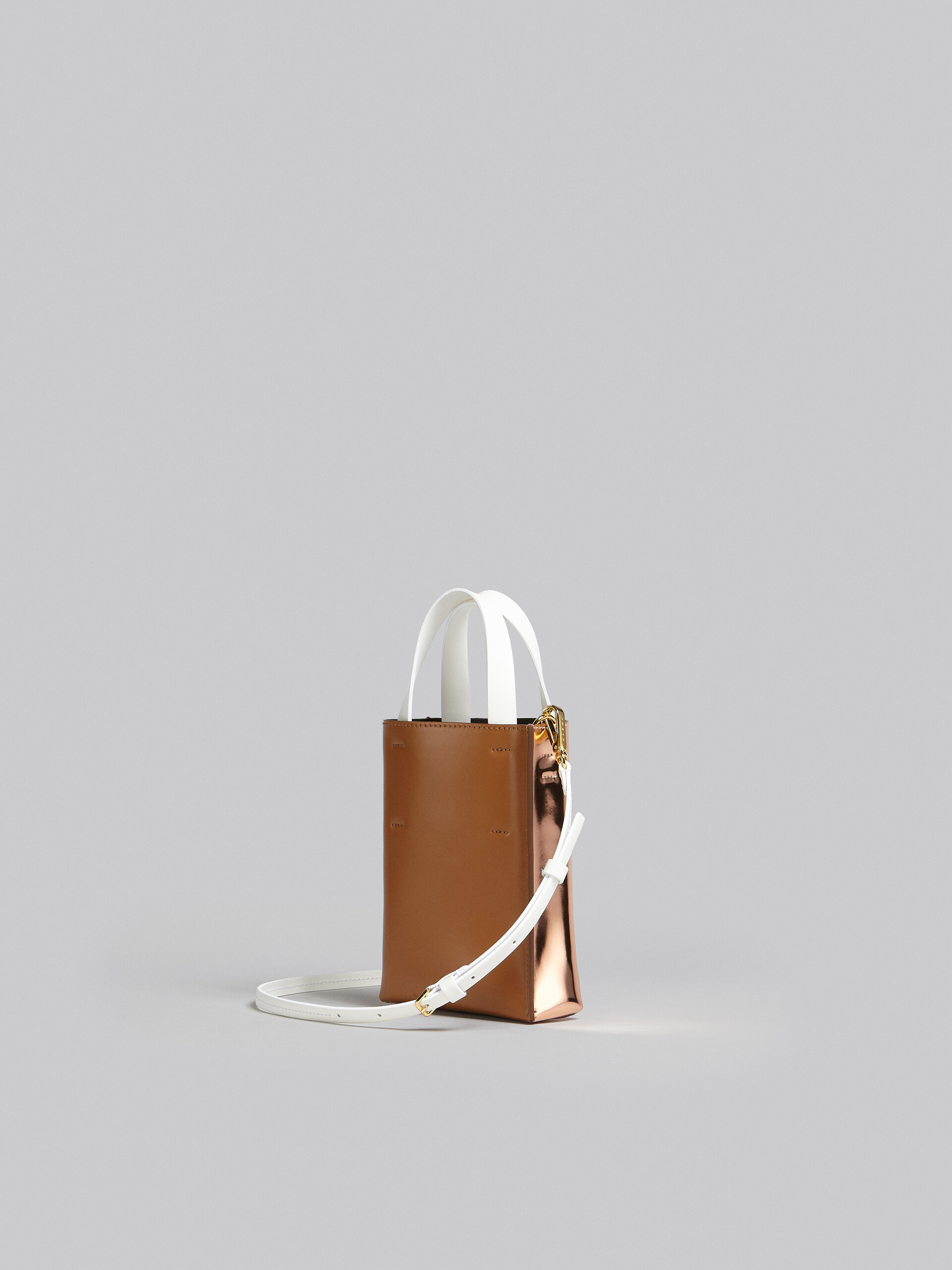 Museo Nano Bag in rose gold mirrored leather - Shopping Bags - Image 3
