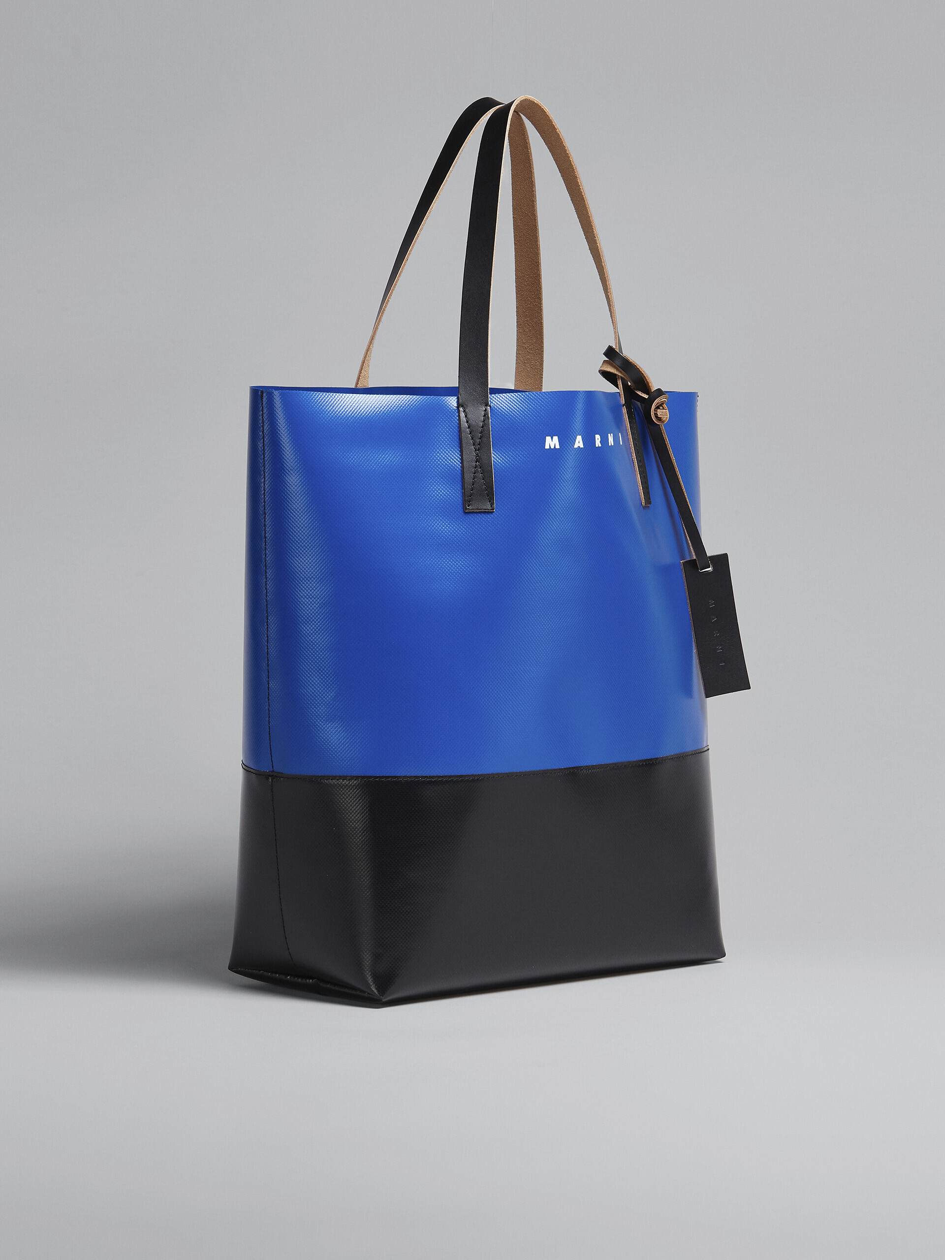 Tribeca shopping bag in blue and black - Shopping Bags - Image 6