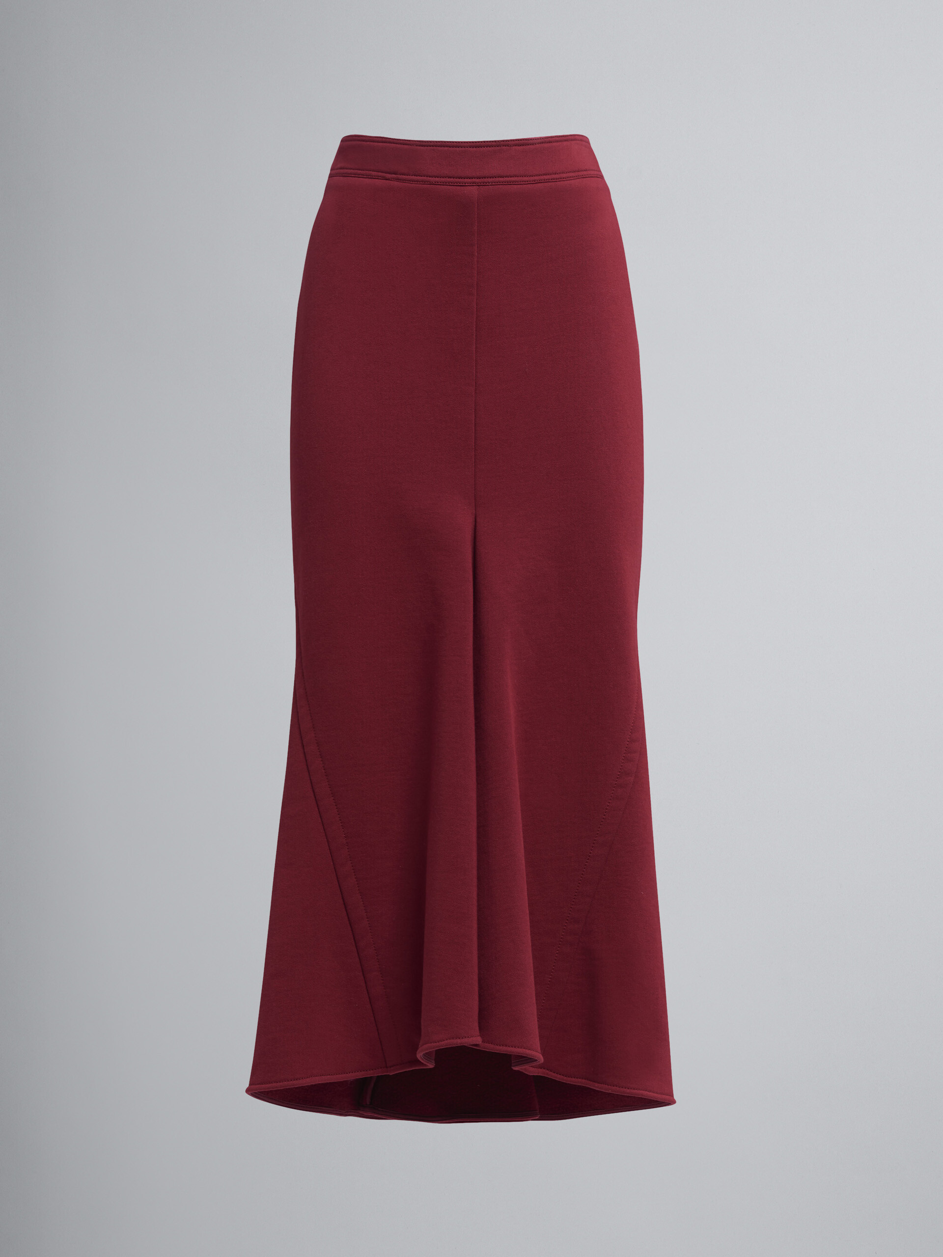 Falda midi en sudadera de algodón - Faldas - Image 1