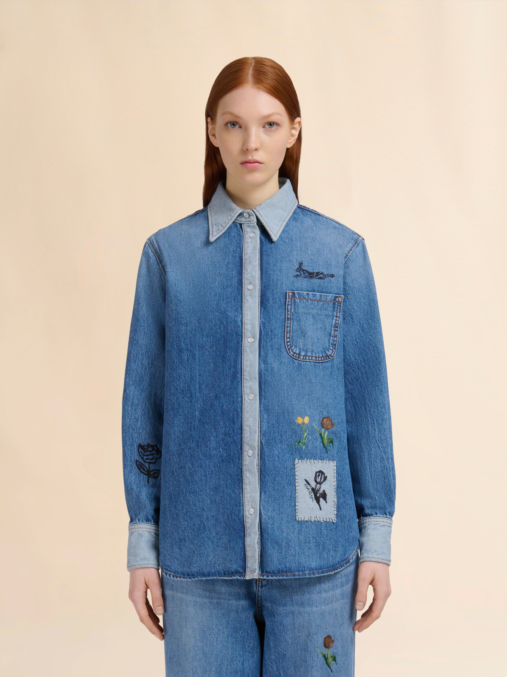 Blue denim shirt - Shirts - Image 2