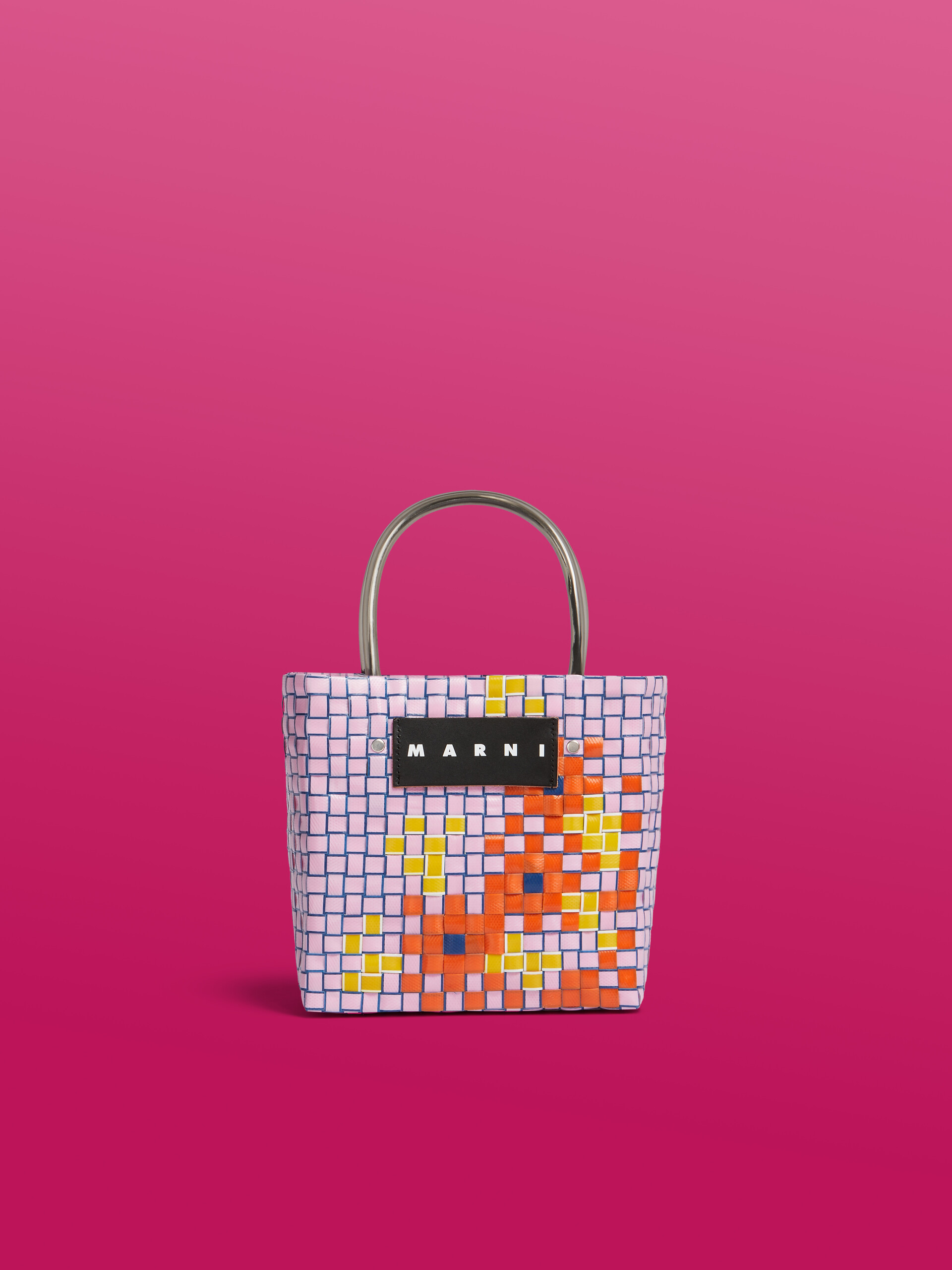 Pink MARNI MARKET MINI FLOWER BASKET bag | Marni