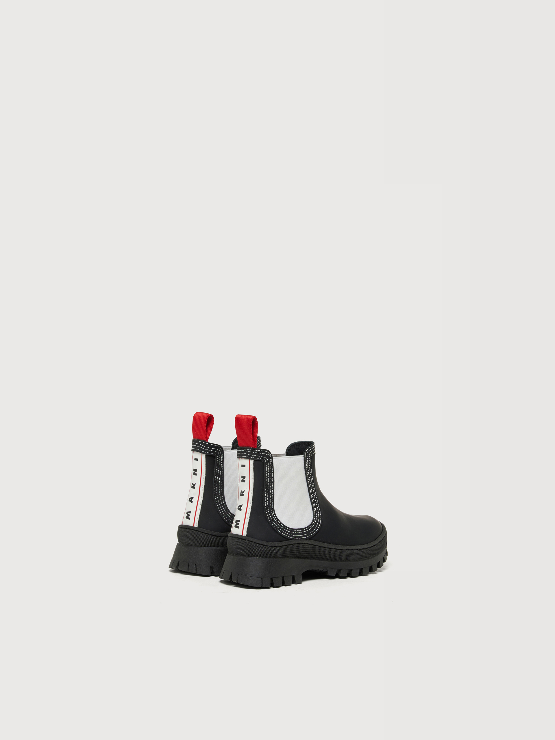Black ankle boots with track sole - Sneakers - Image 3