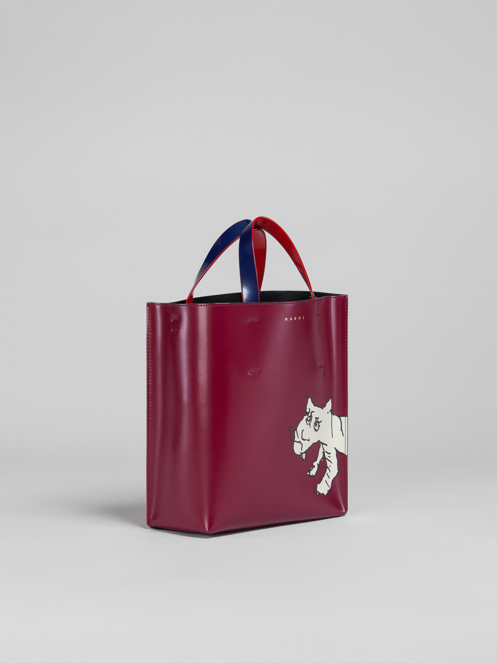 Tiger polished leather small MUSEO bag - Shopping Bags - Image 6