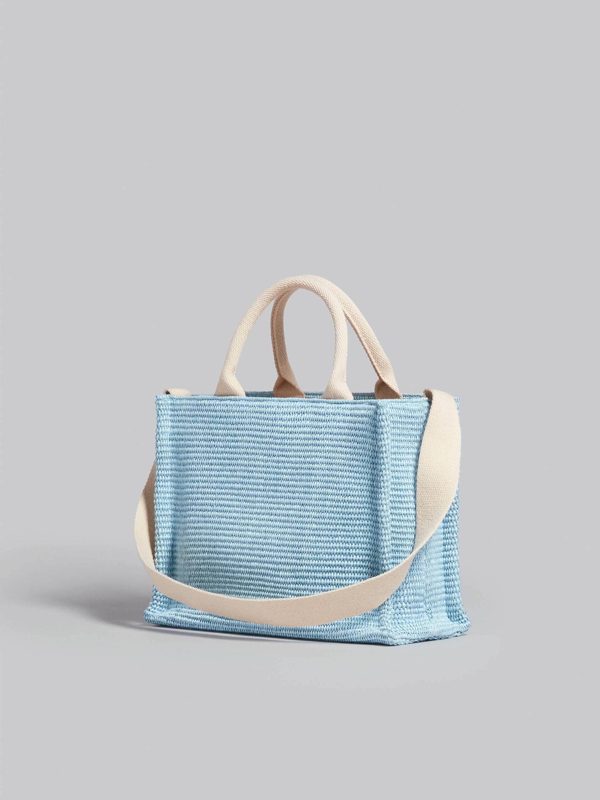 Light blue raffia Small Tote Bag - Shopping Bags - Image 3