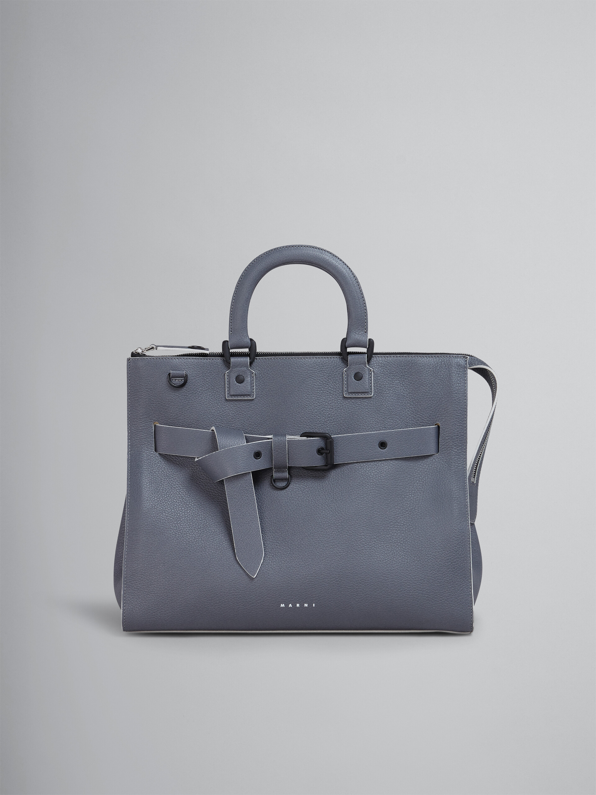 TREASURE bag in grey leather - Handbags - Image 1