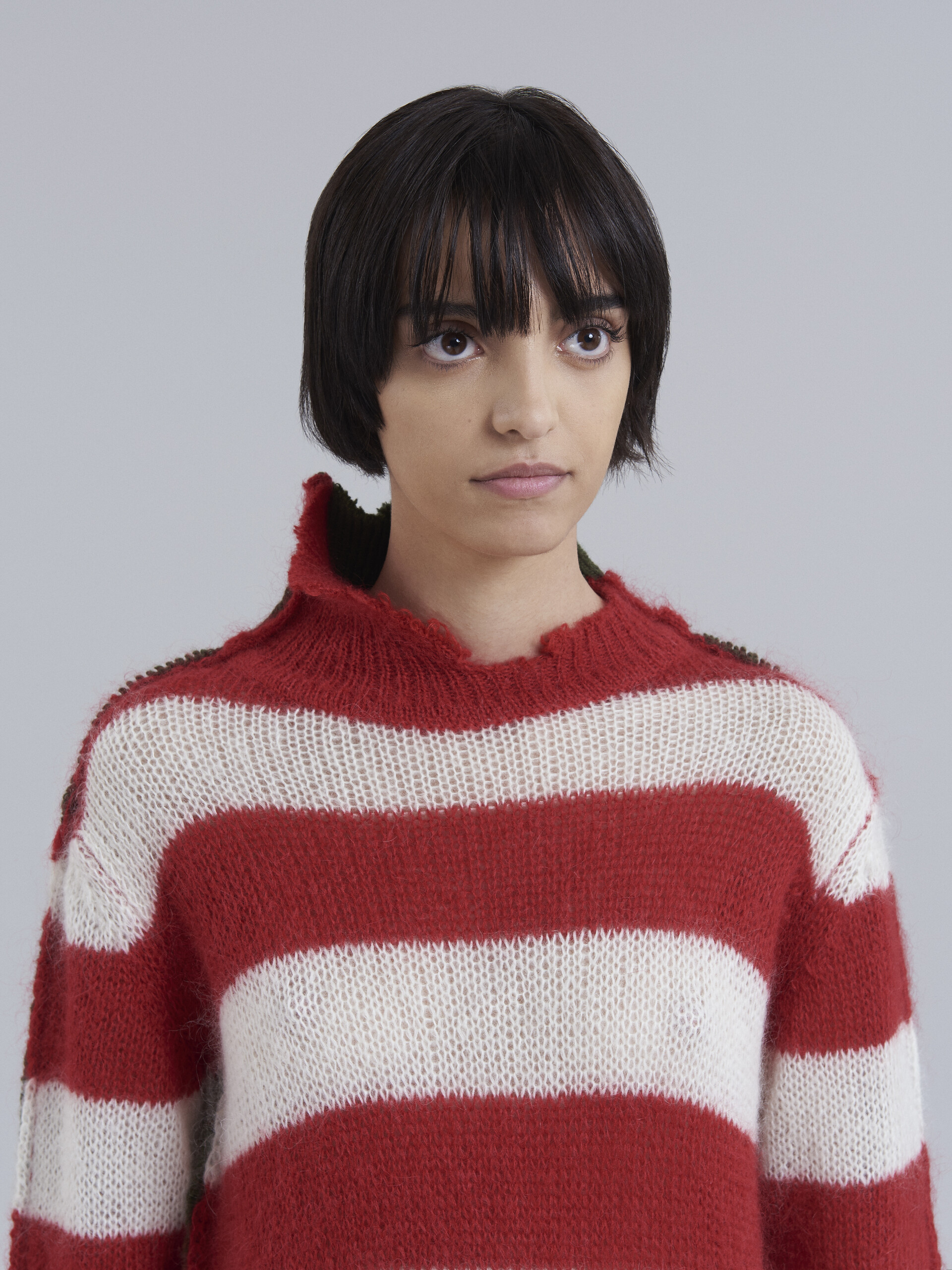 Striped wool and mohair turtleneck sweater - Pullovers - Image 4