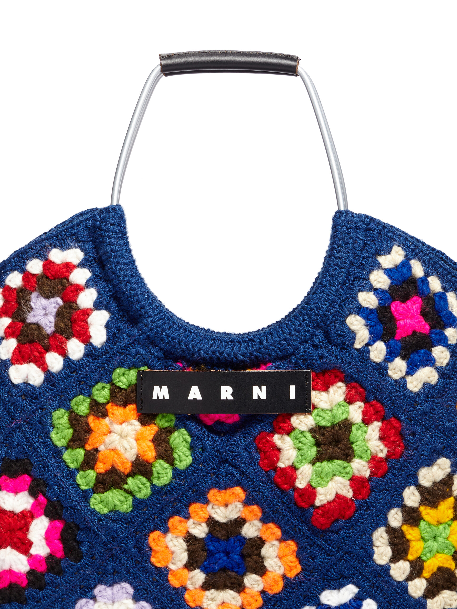Blue Marni Market multicoloured crochet bag - Bags - Image 4
