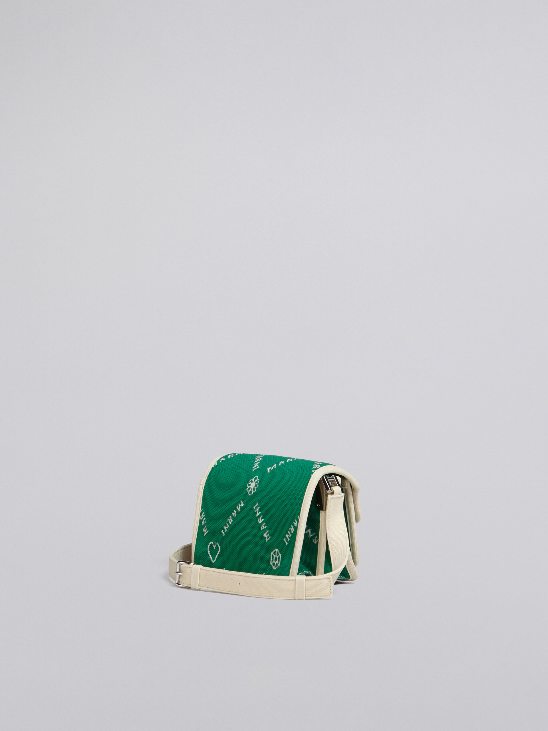 TRUNK SOFT mini bag in green Marnigram jacquard - Shoulder Bags - Image 3