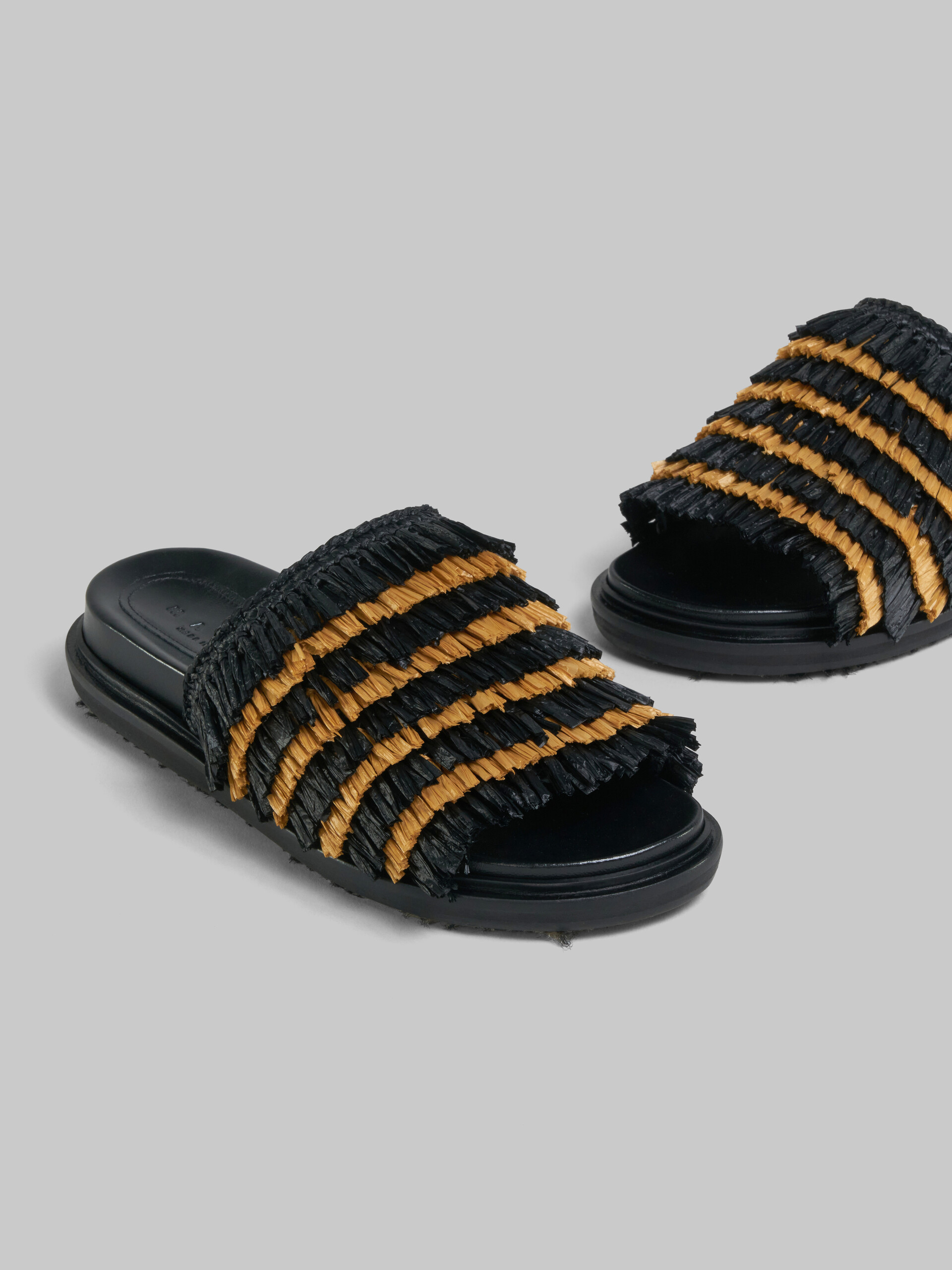 Black fringe slide sandal - Sandals - Image 5