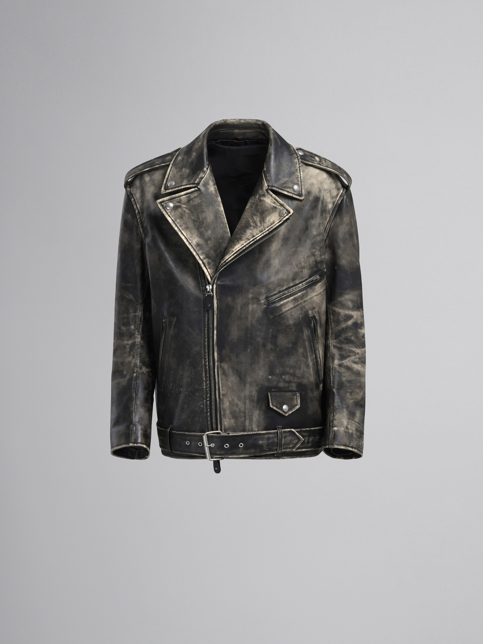 Black leather biker jacket - Jackets - Image 1