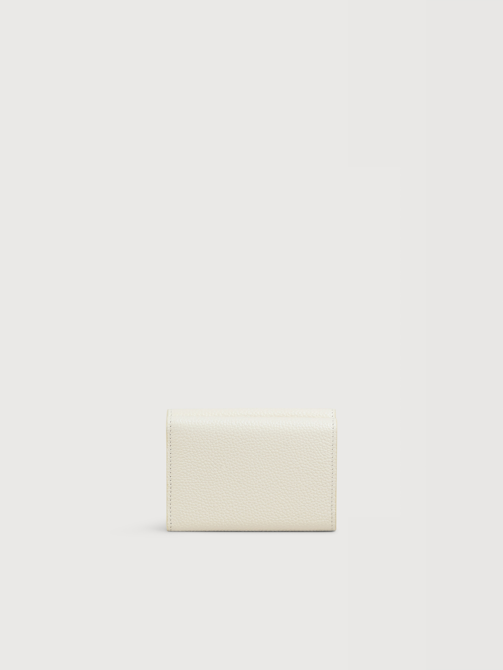 Black leather trifold wallet with Marni Mending embroidery - Wallets - Image 3