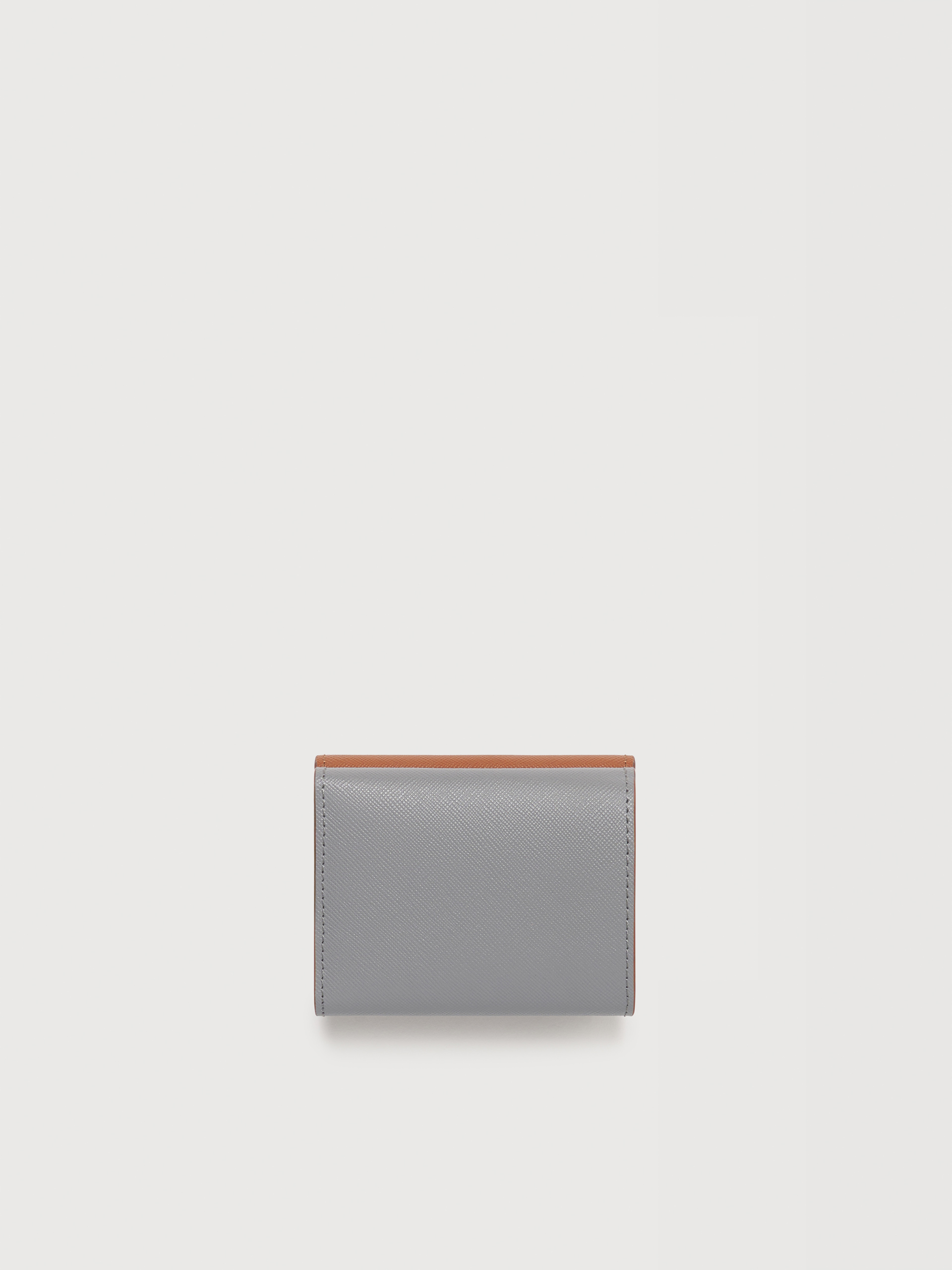 ブラウン、ブラック＆グレー レザー Trunk三つ折りウォレット - 財布 - Image 3