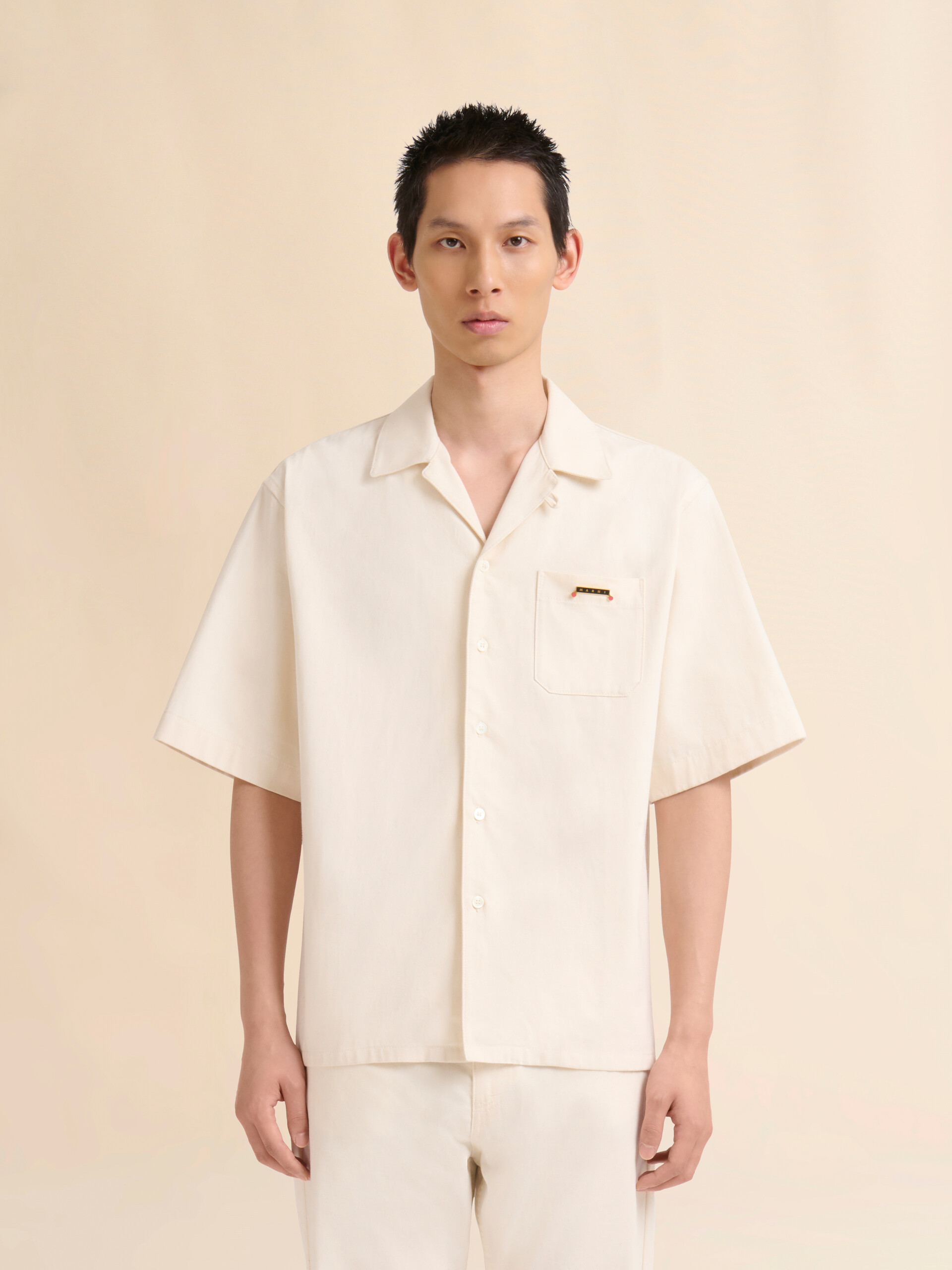 Cream denim shirt with Trunakaroo plaque - Shirts - Image 2