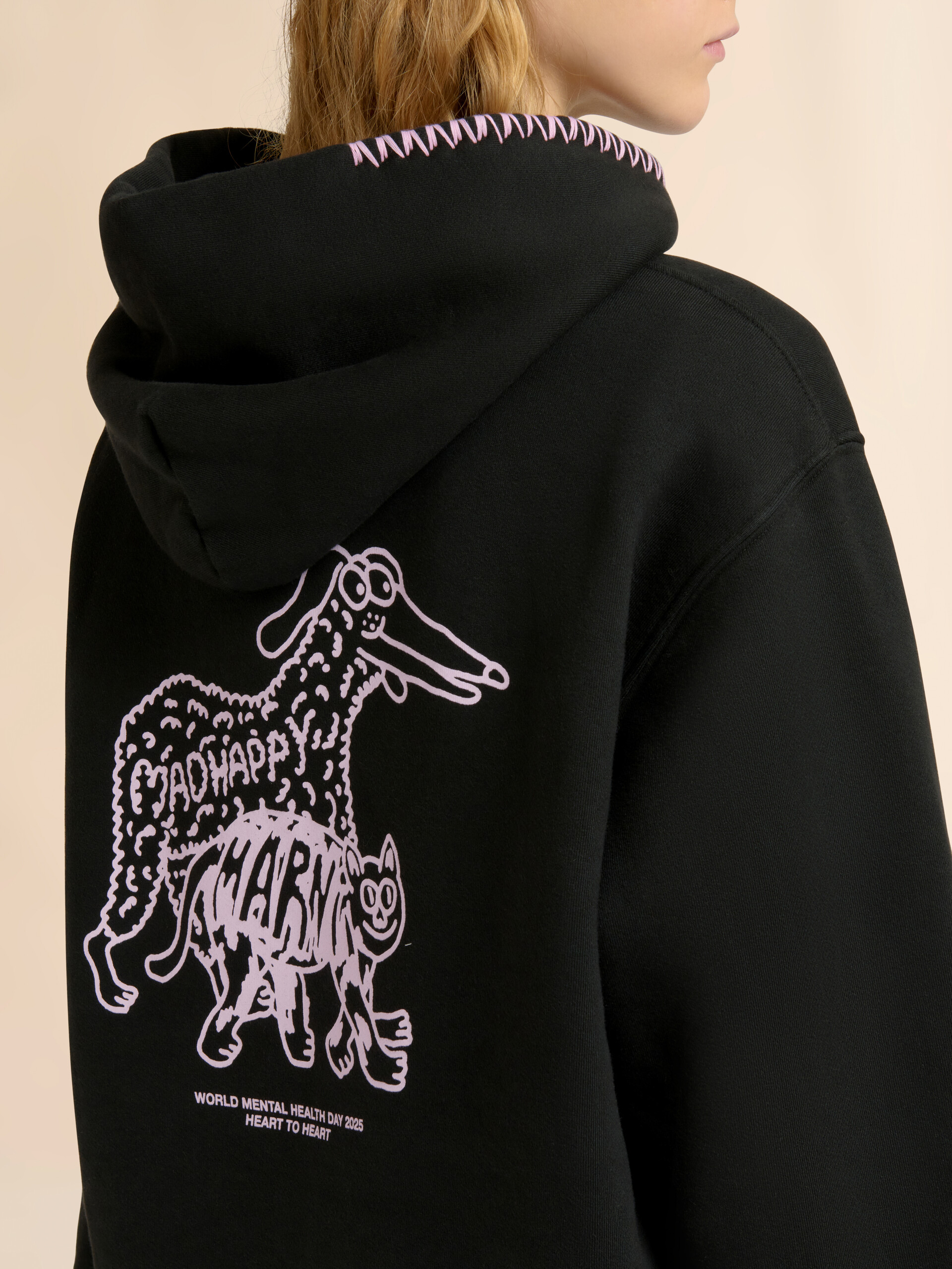 Marni + Madhappy black cotton hoodie with animal print - Sweaters - Image 5