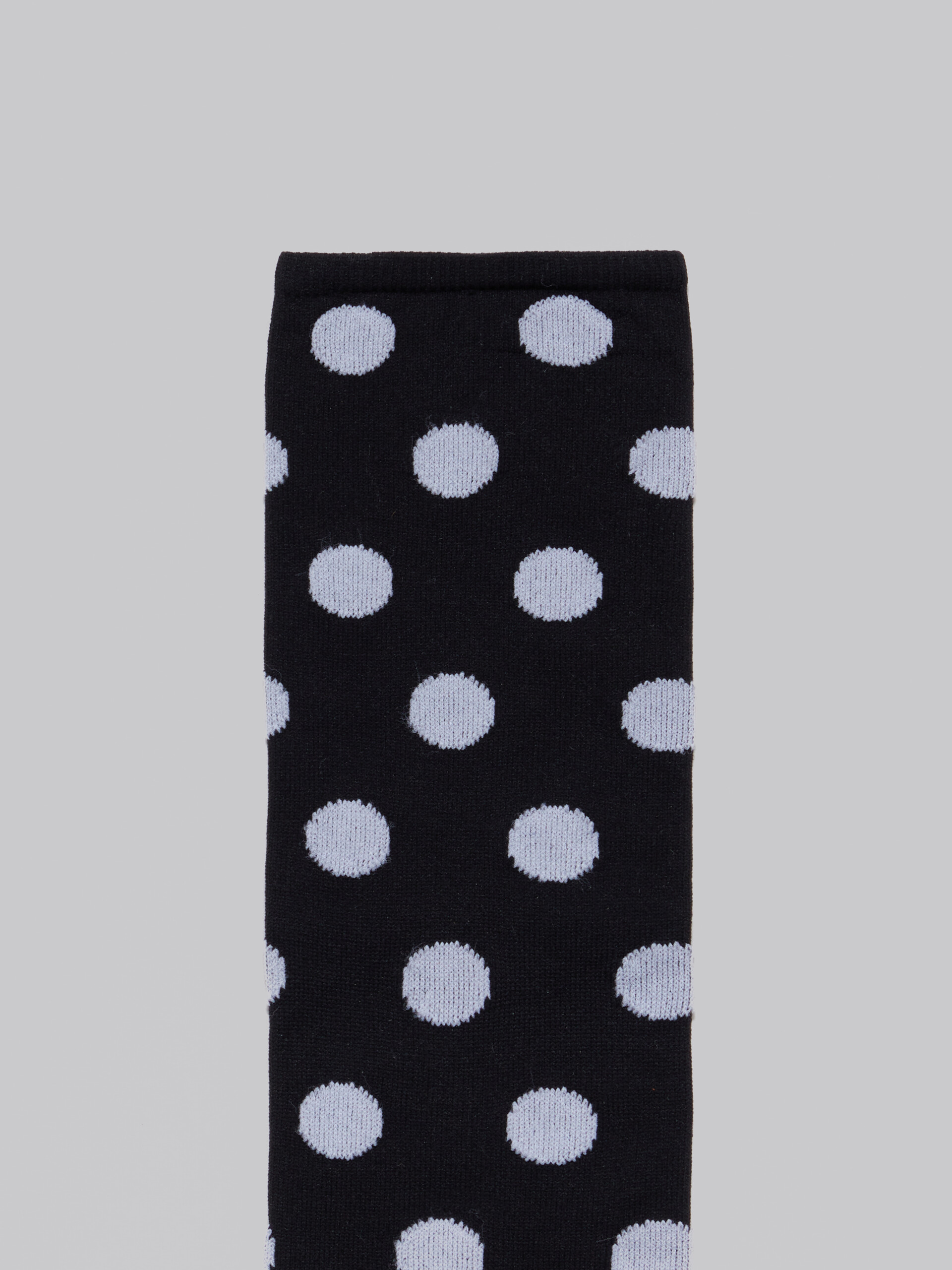 Black nylon socks with polka dots - Socks - Image 3