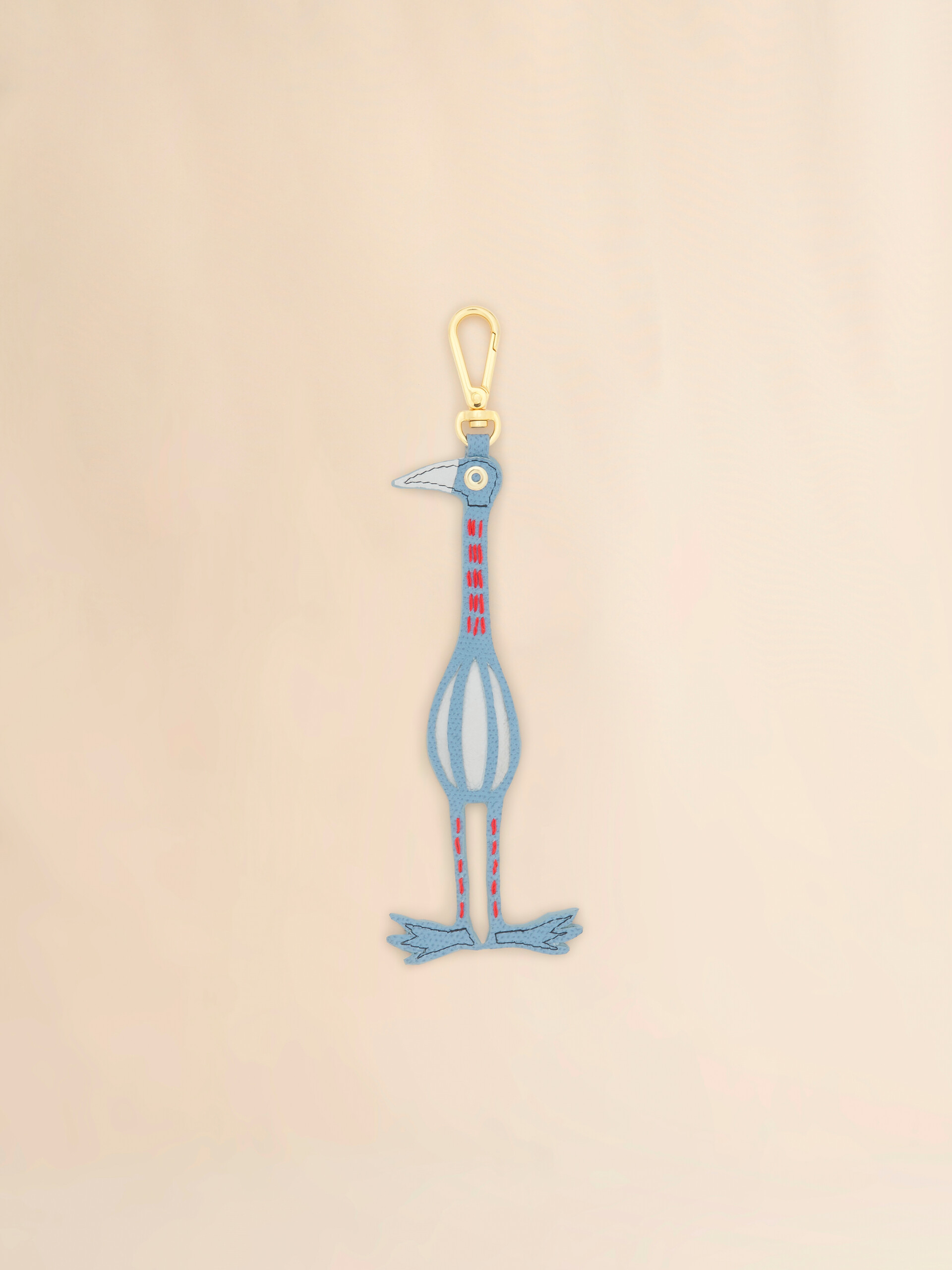 Blue leather animal alphabet charm - Key Rings - Image 1