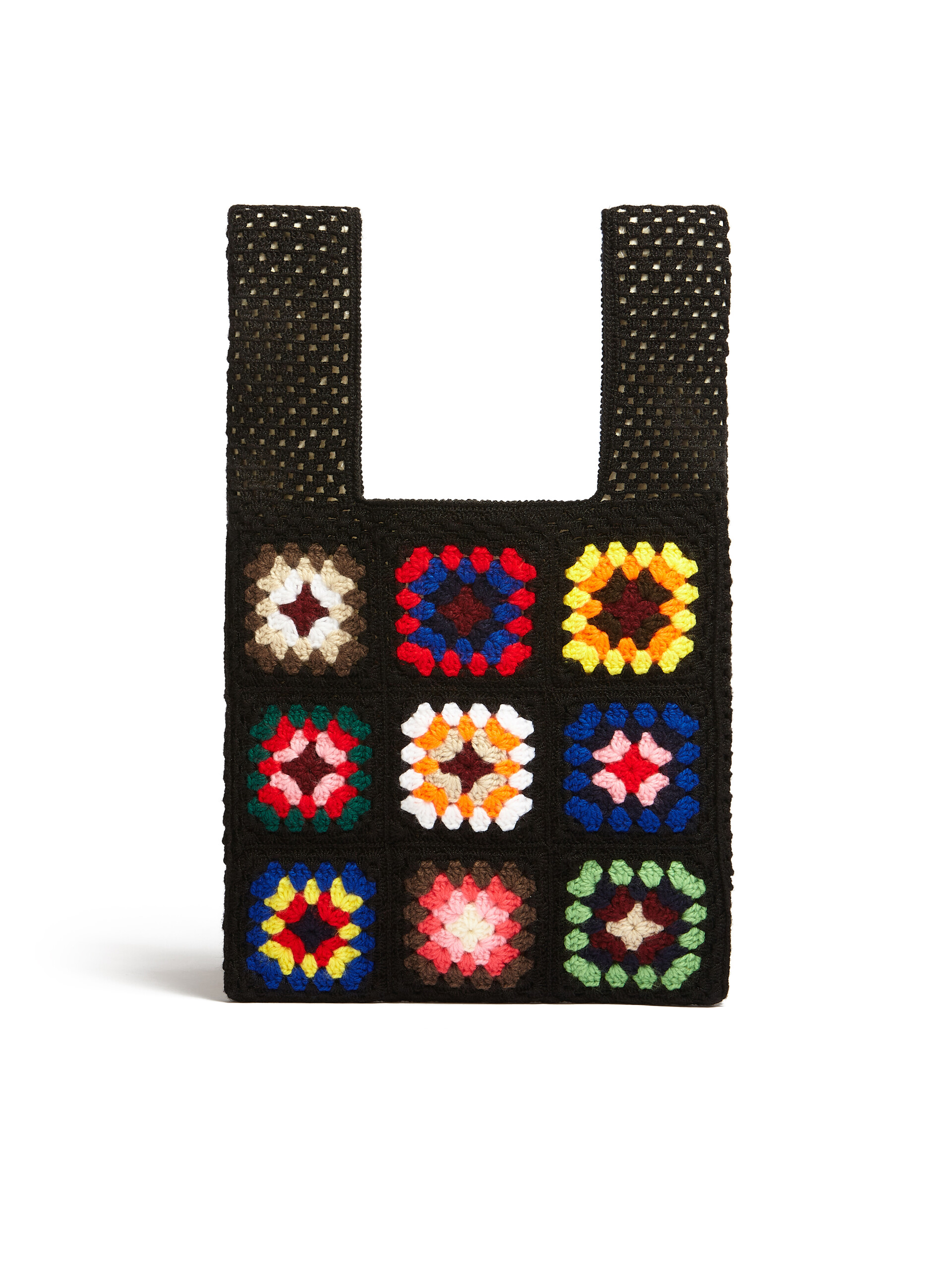 Black crochet polyester MARNI MARKET bag - Bags - Image 3