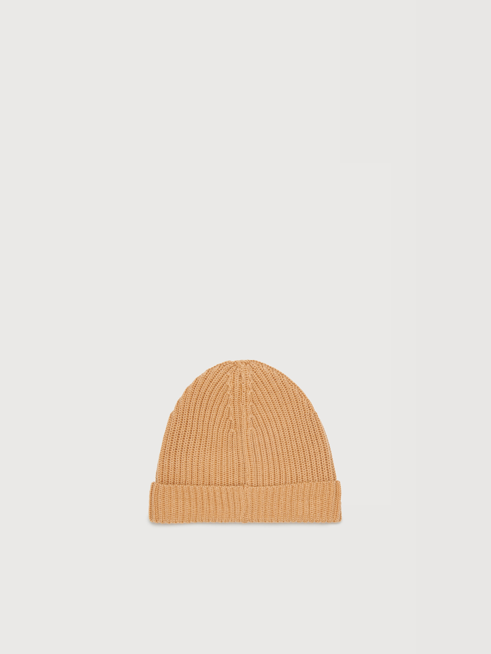 Light brown wool blend beanie with embroidered Marni logo - Caps - Image 2