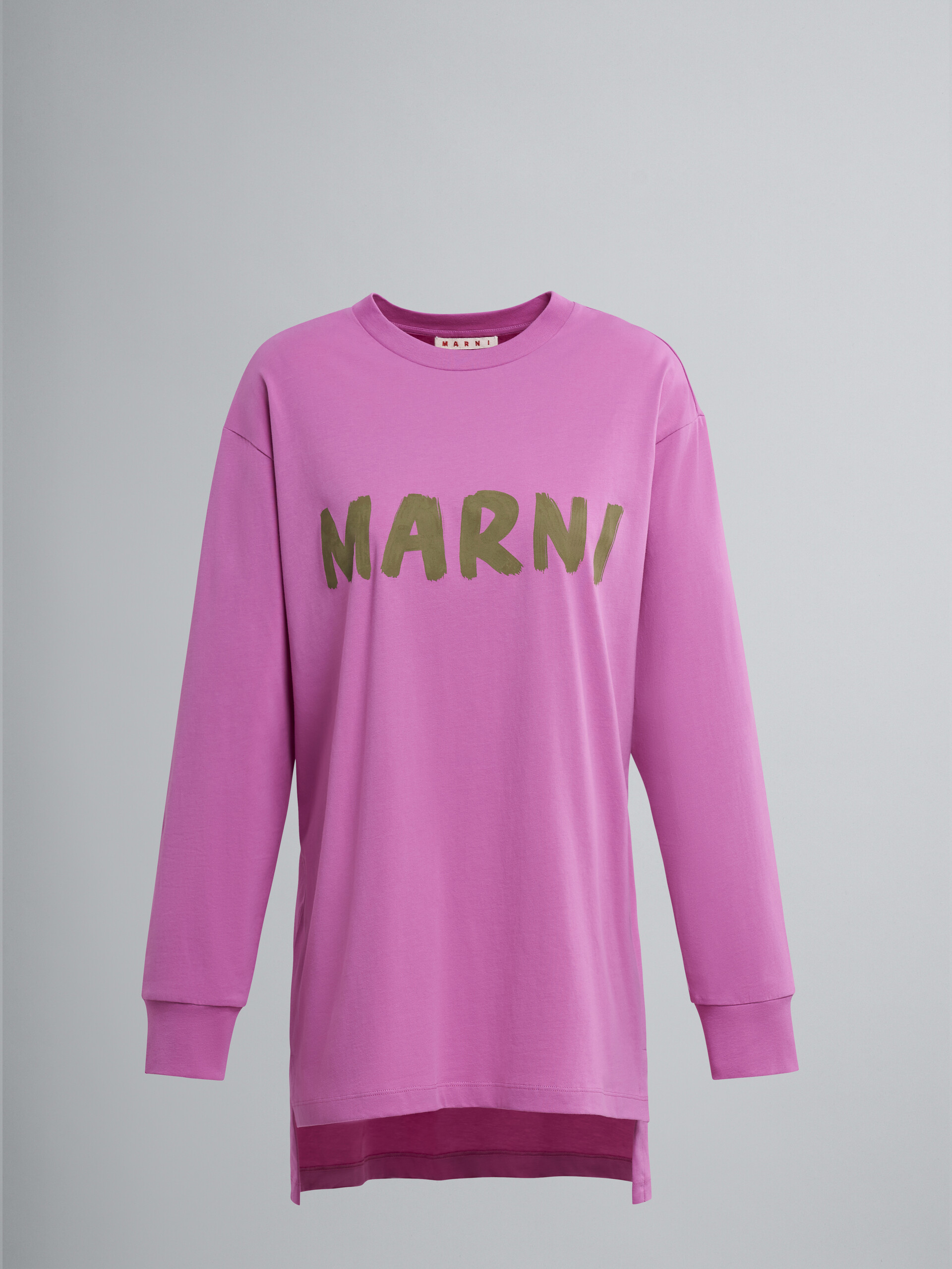 Camiseta de jersey biológico con logotipo rosa estampado - Camisetas - Image 1