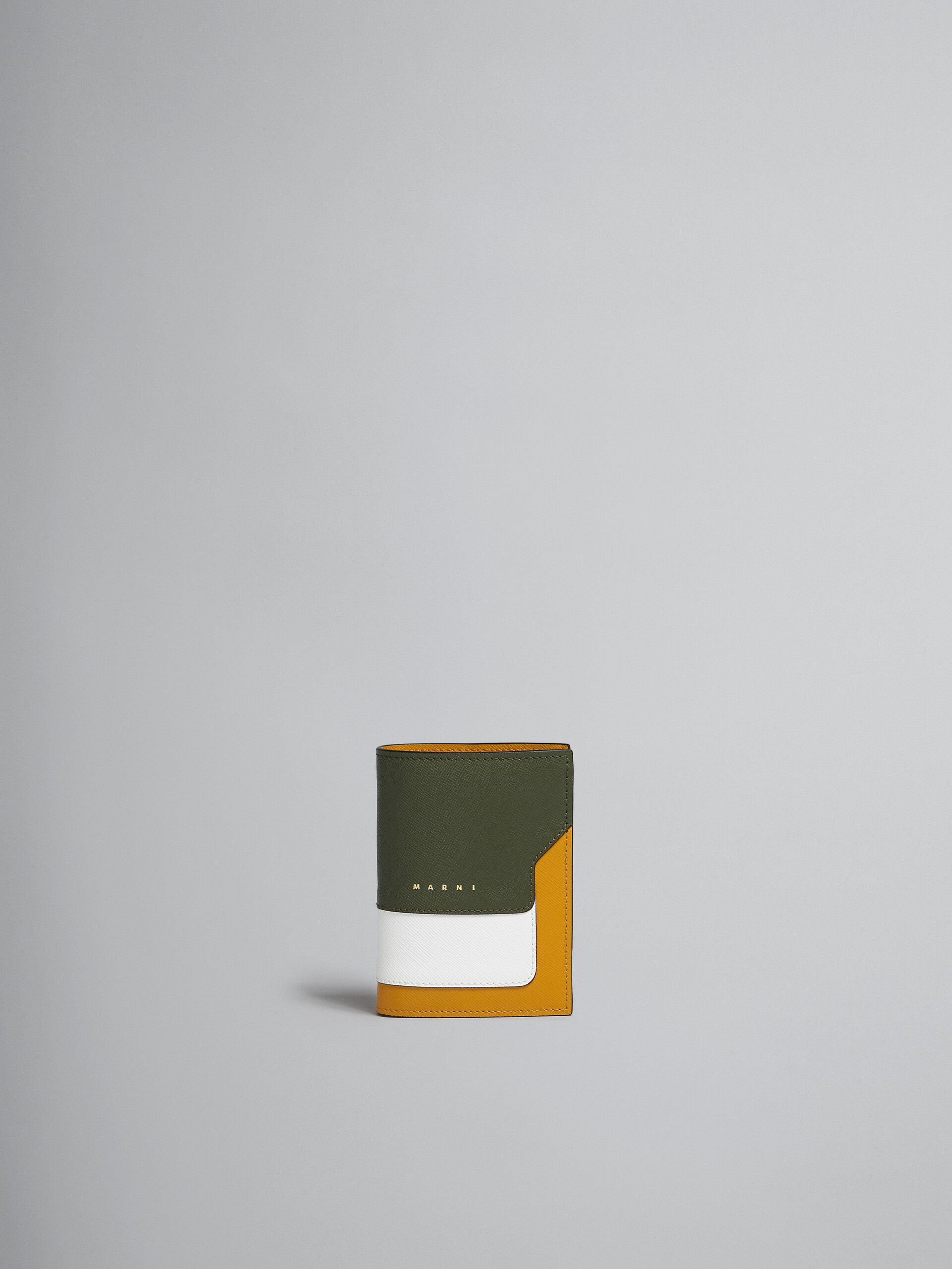 Green multicolour saffiano leather bi-fold wallet - Wallets - Image 1