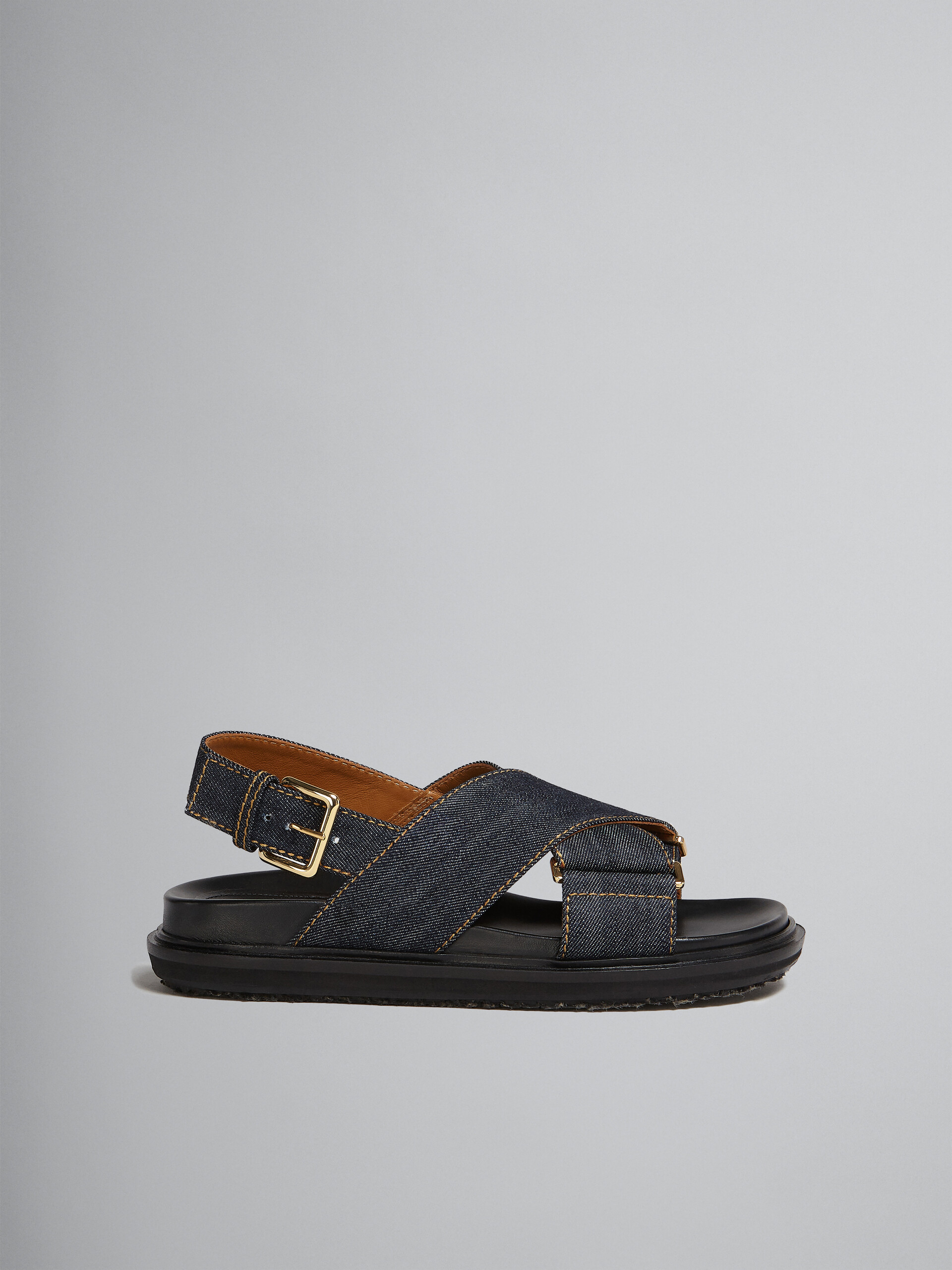 Blue denim criss-cross sandal - Sandals - Image 1