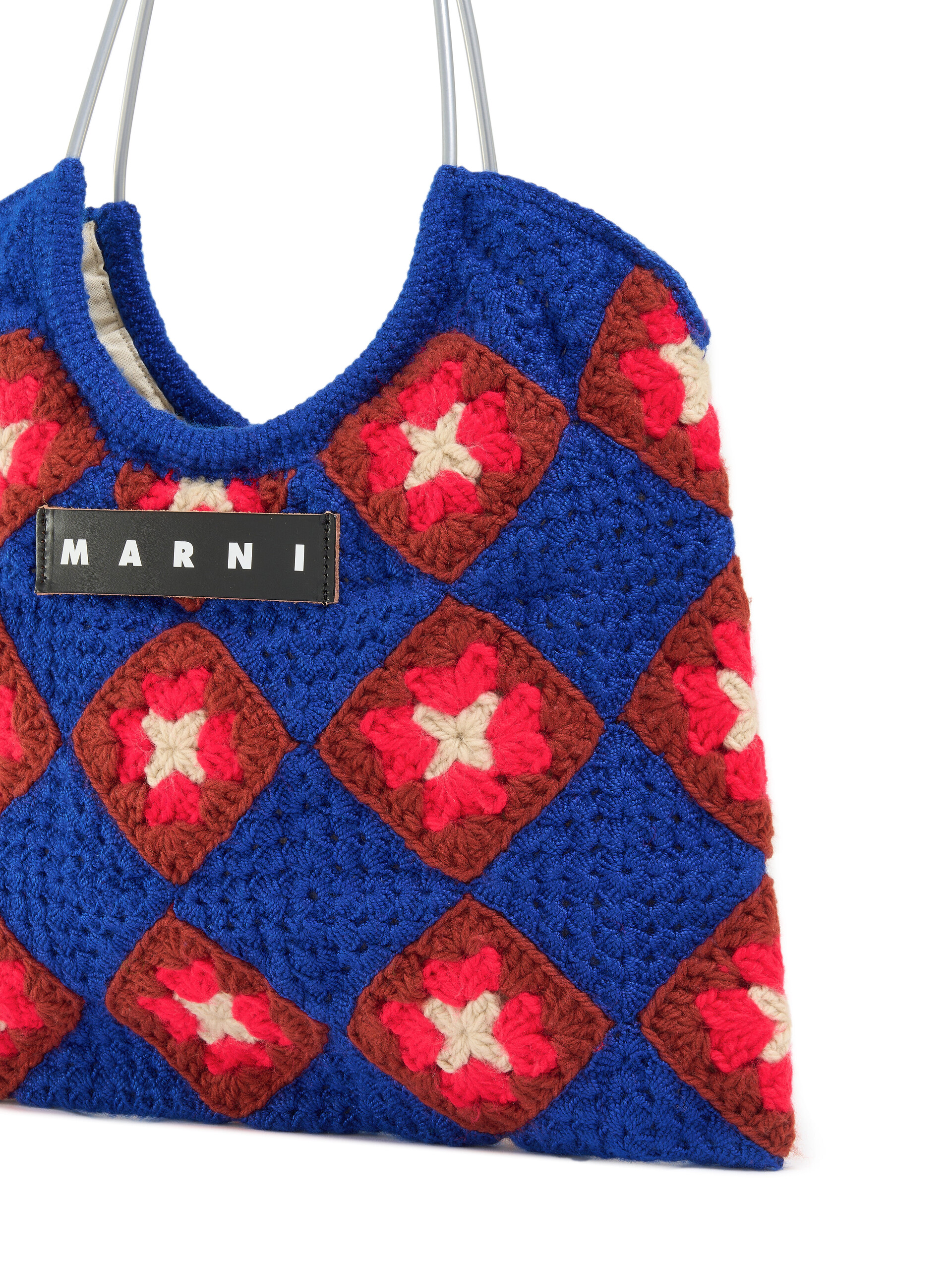 Blue Crochet Marni Market Hedge Bag - Shopping Bags - Image 4