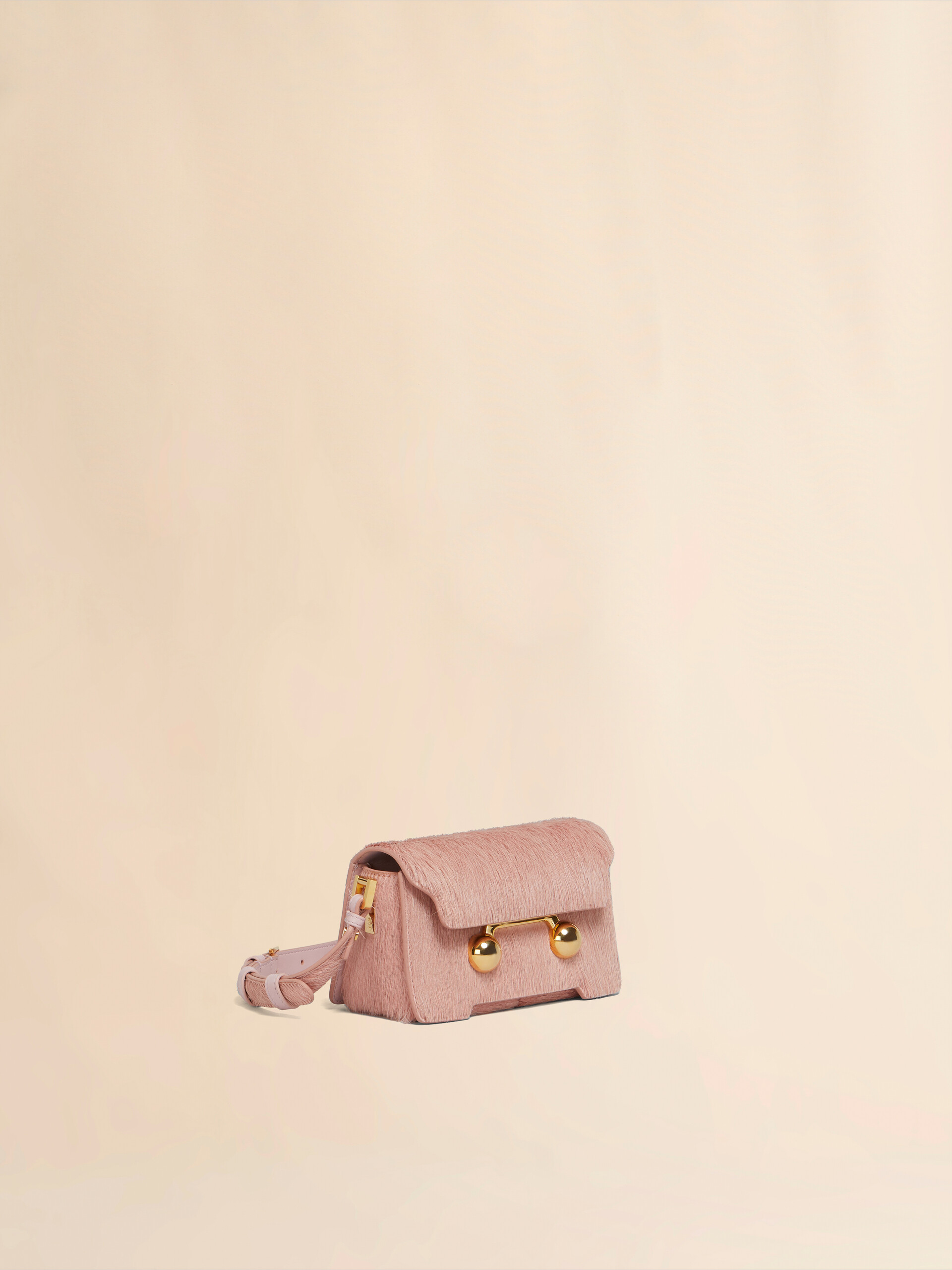 Light pink long hair calfskin Trunkaroo Mini shoulder Bag - Shoulder Bags - Image 5