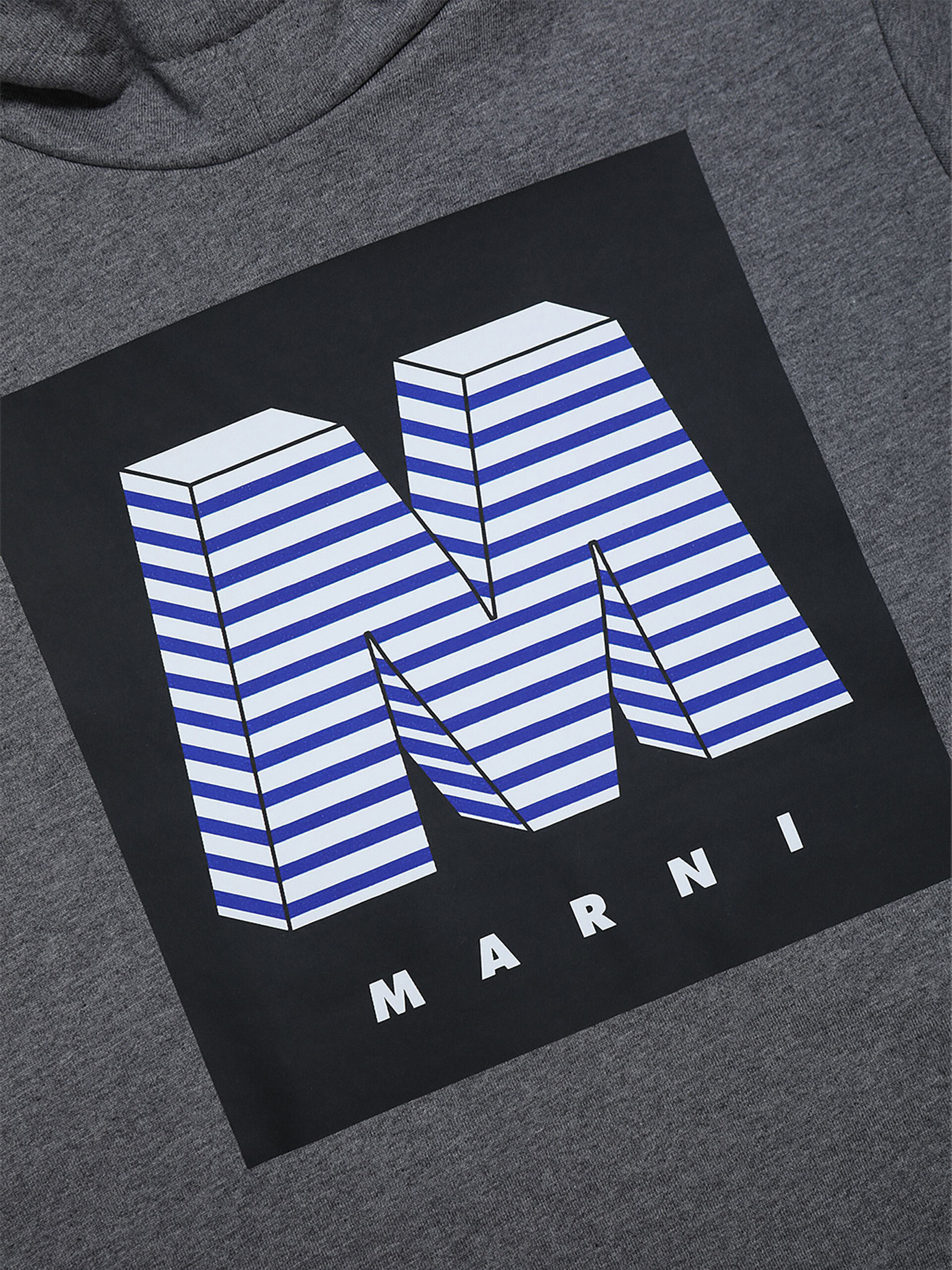 Sweat-shirt à capuche « M » en coton chiné - Maille - Image 3