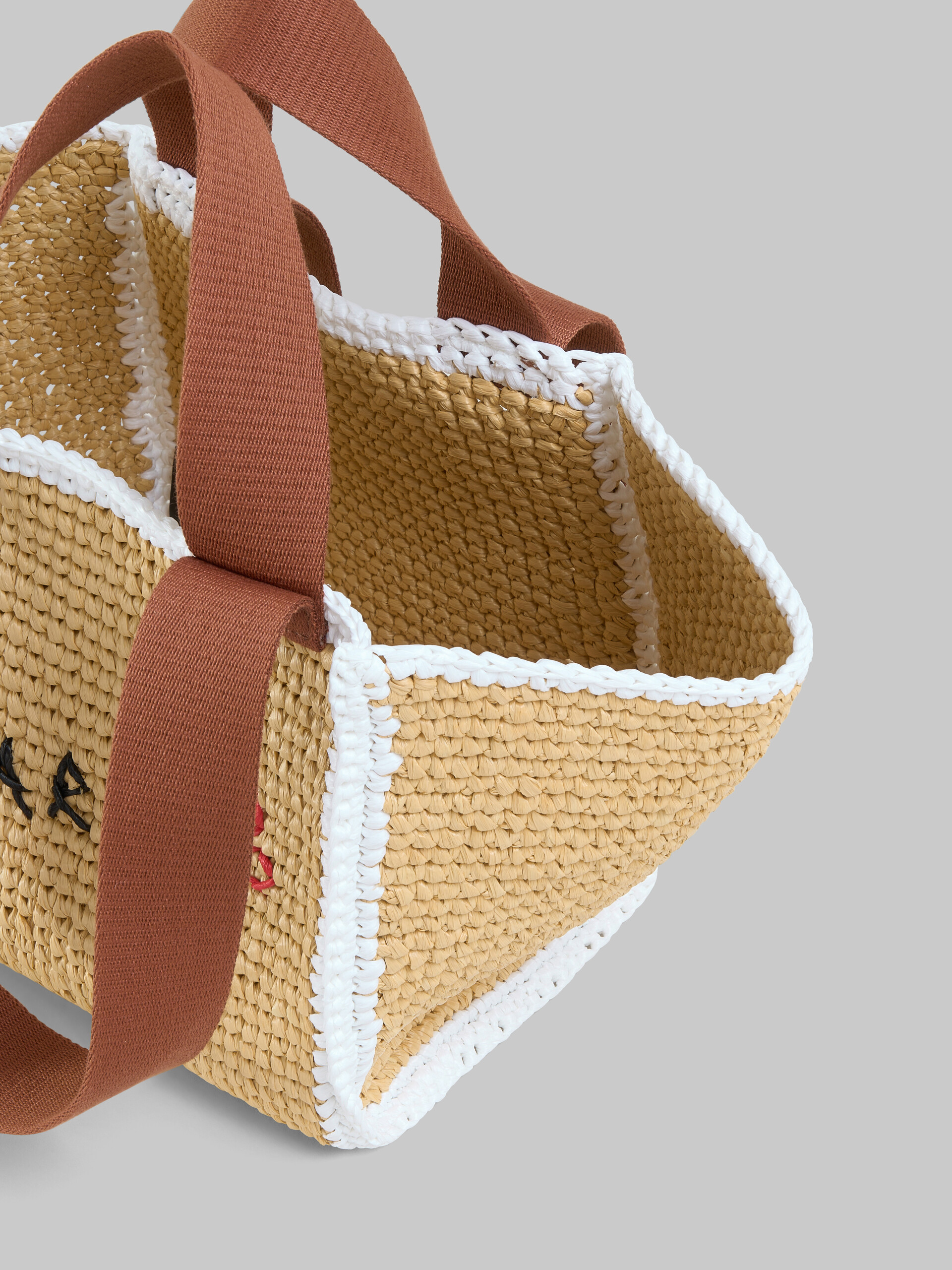 Sillo shopping bag piccola in maglia macramé effetto rafia naturale - Borse shopping - Image 4