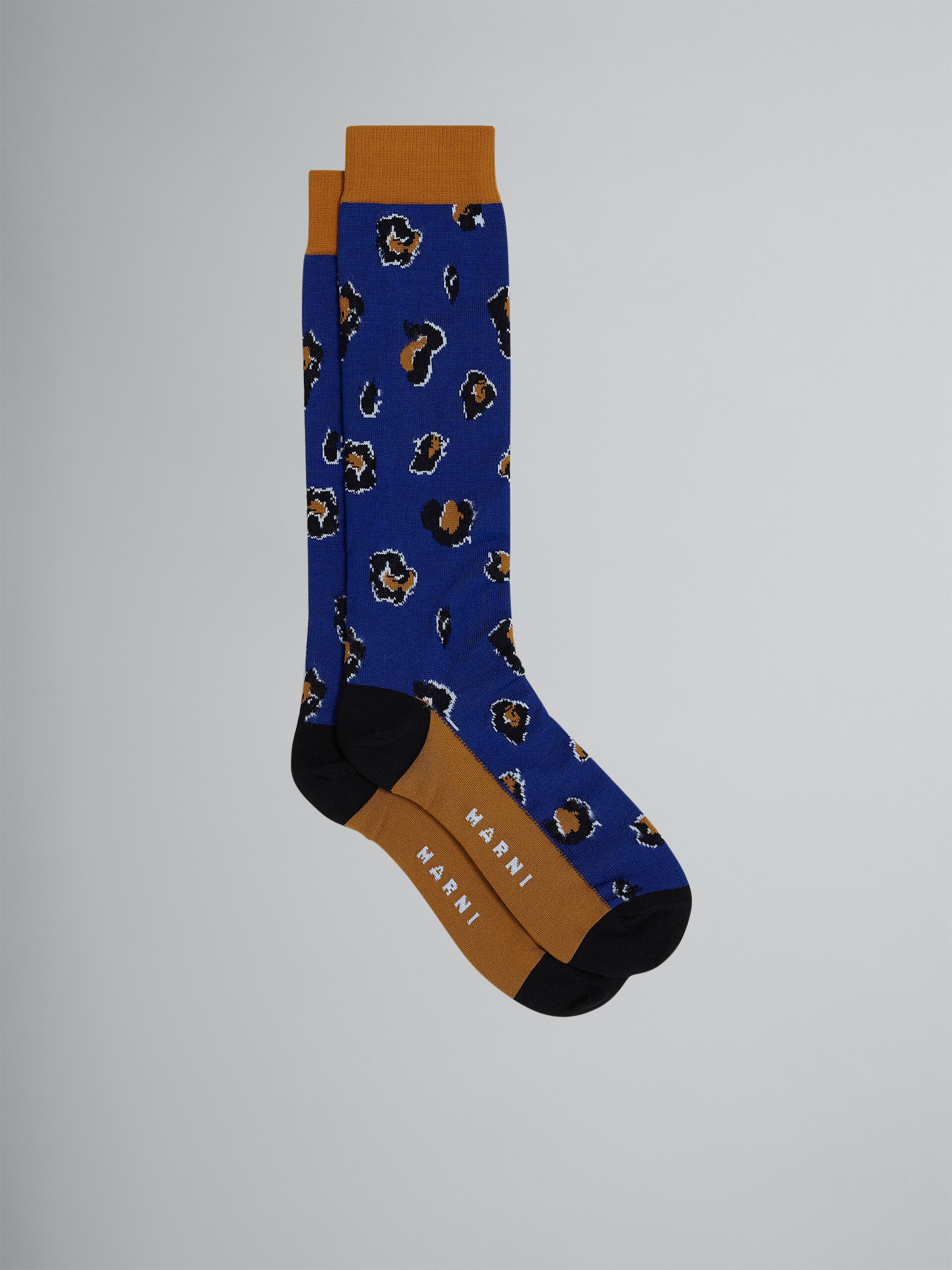 Blue Feline Twist cotton and nylon socks - Socks - Image 1