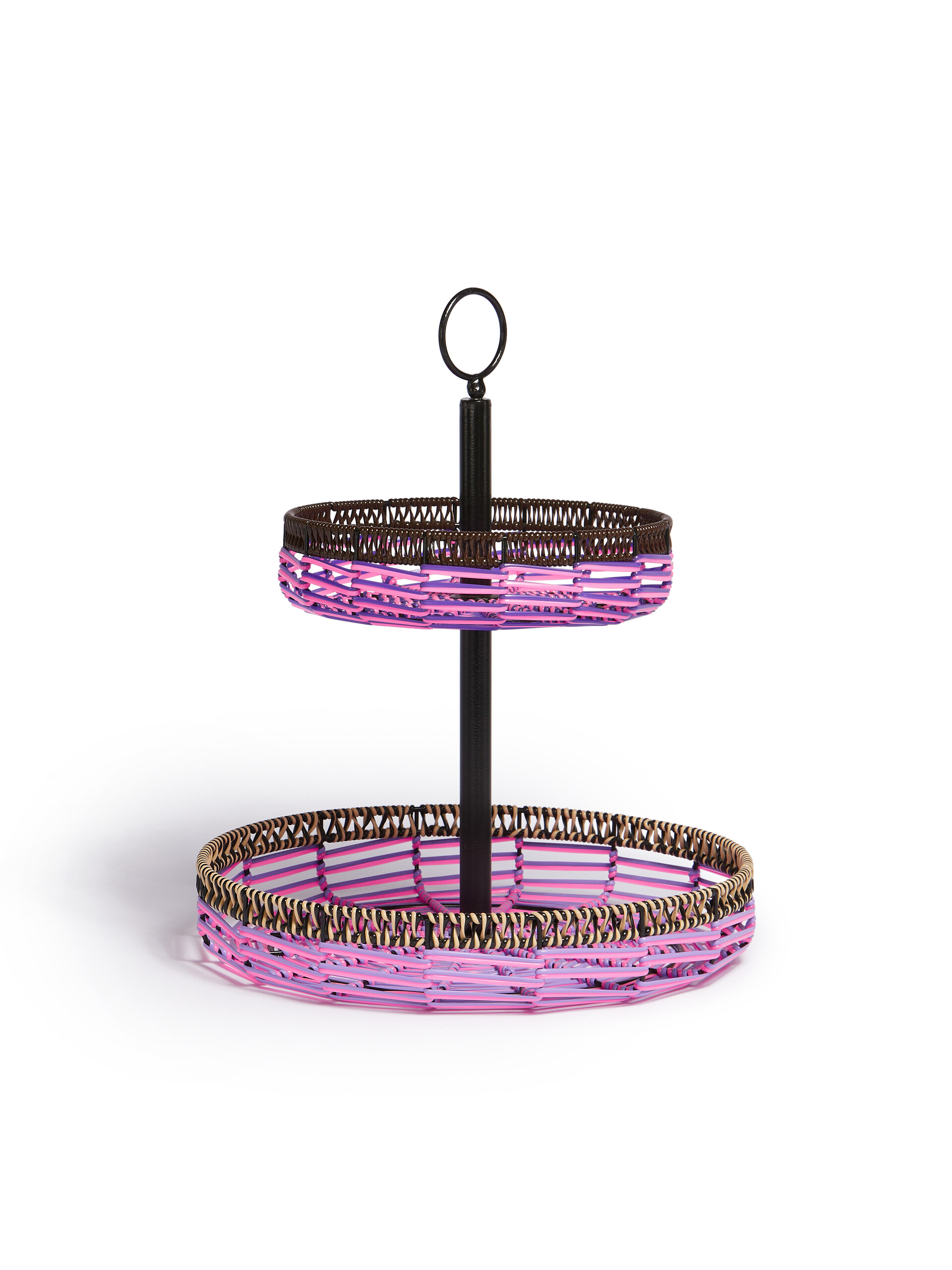 Pink MARNI MARKET two-tier woven cable fruit stand - Accessories - Image 2