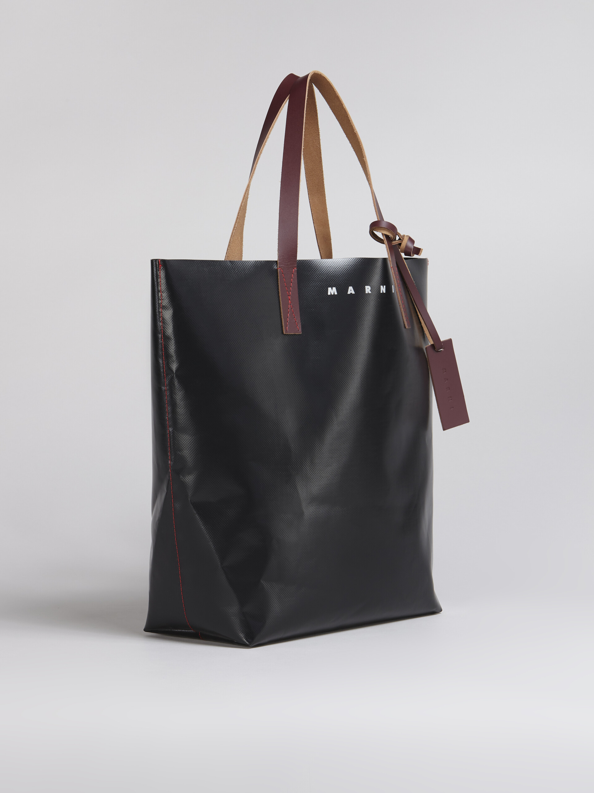 Black TRIBECA PVC shopping bag - Shopping Bags - Image 6