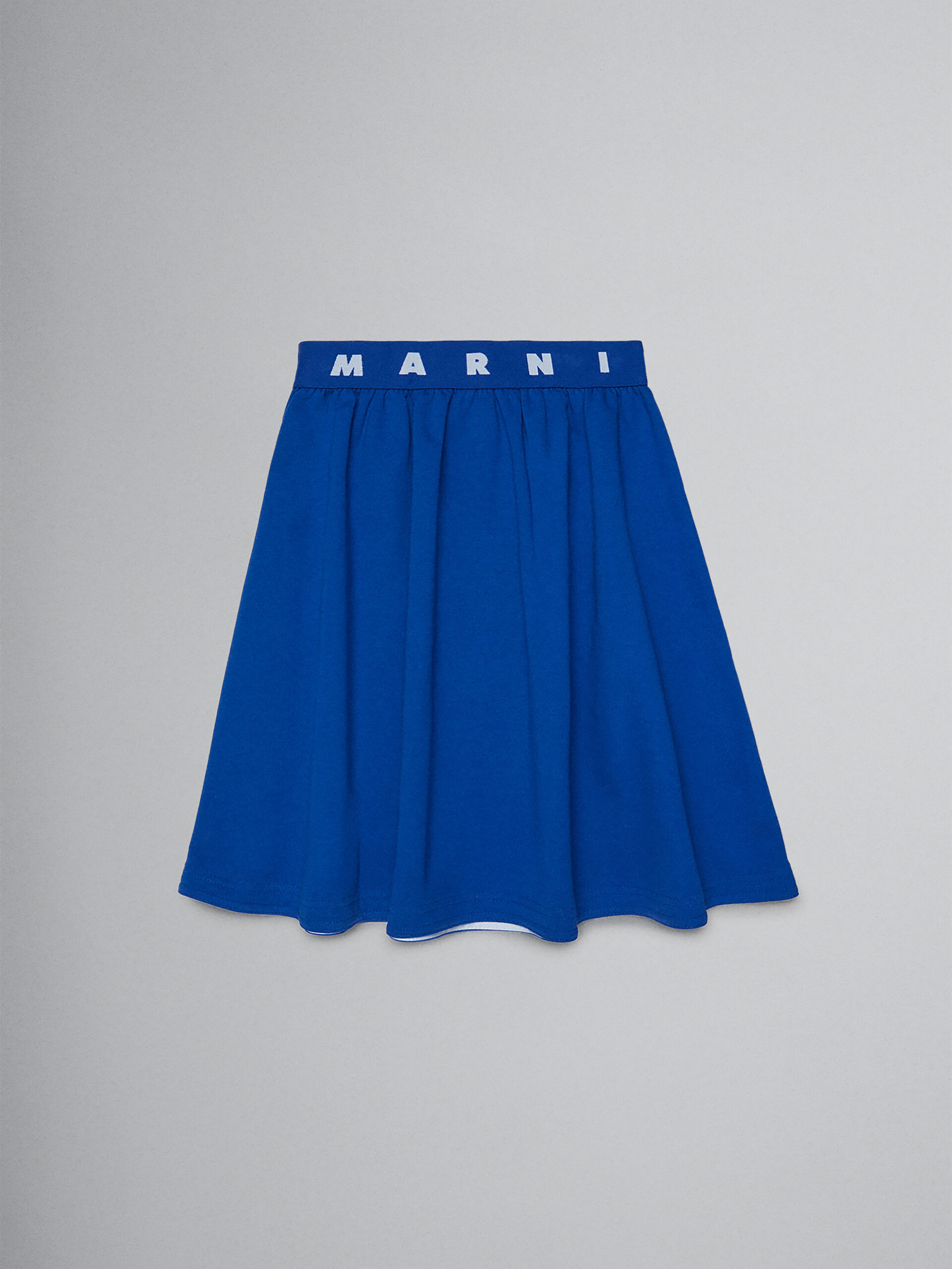 Blue fleece skirt with Daisy motif - Skirts - Image 2