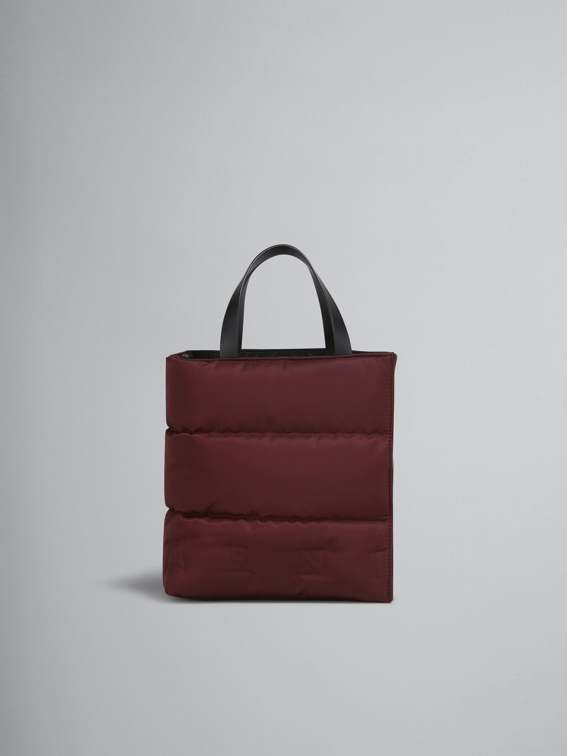 Red MUSEO SOFT tote bag in quilted nylon - Shopping Bags - Image 1