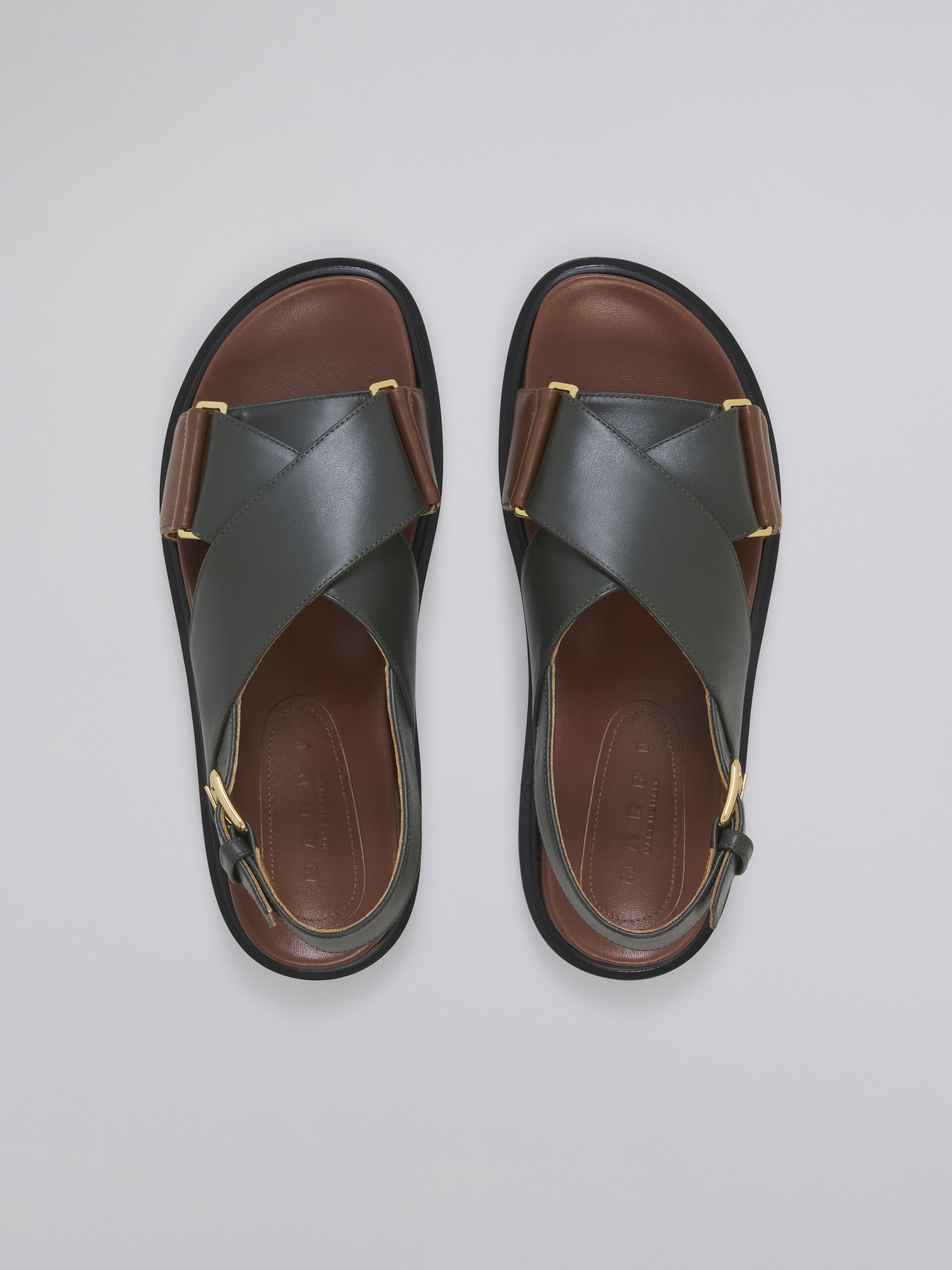 Black and brown leather Fussbett - Sandals - Image 4