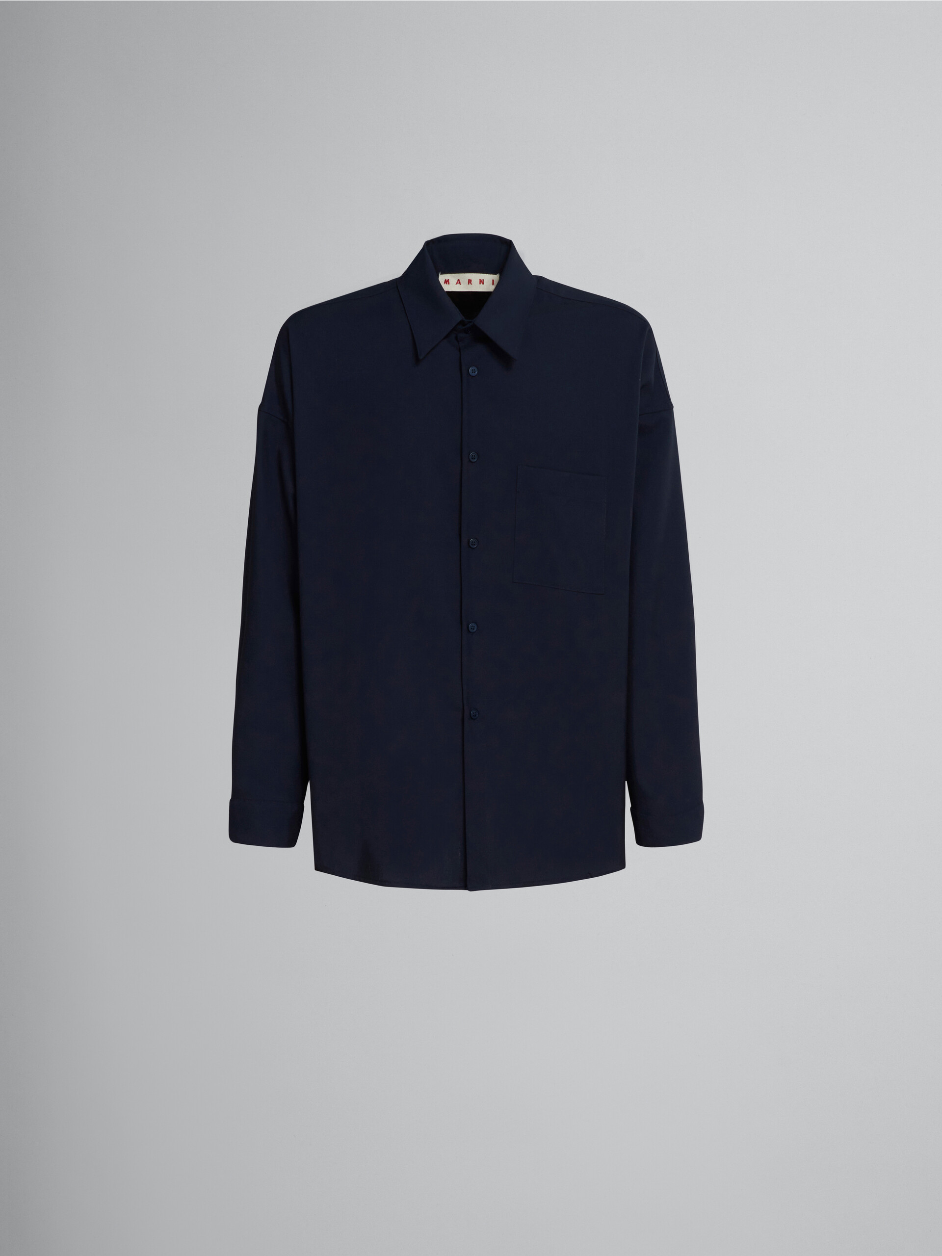 Camisa de lana tropical azul - Camisas - Image 1