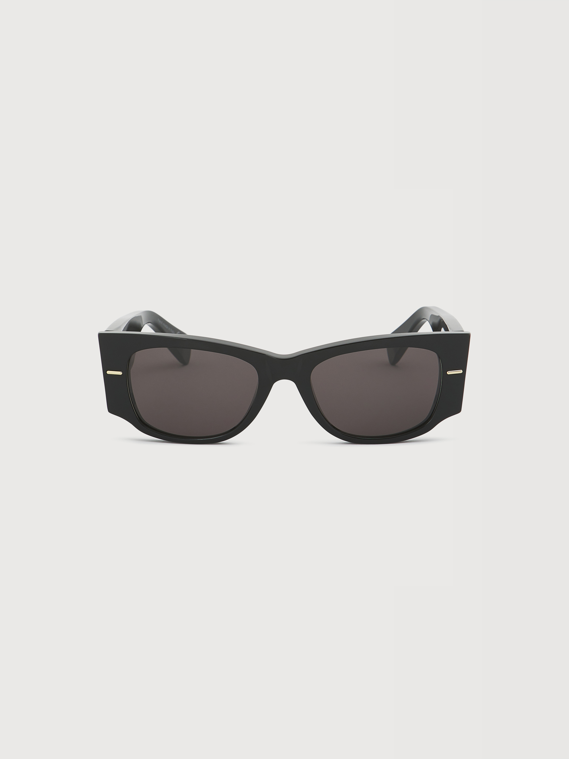 Black acetate wide-temple sunglasses - Optical - Image 1