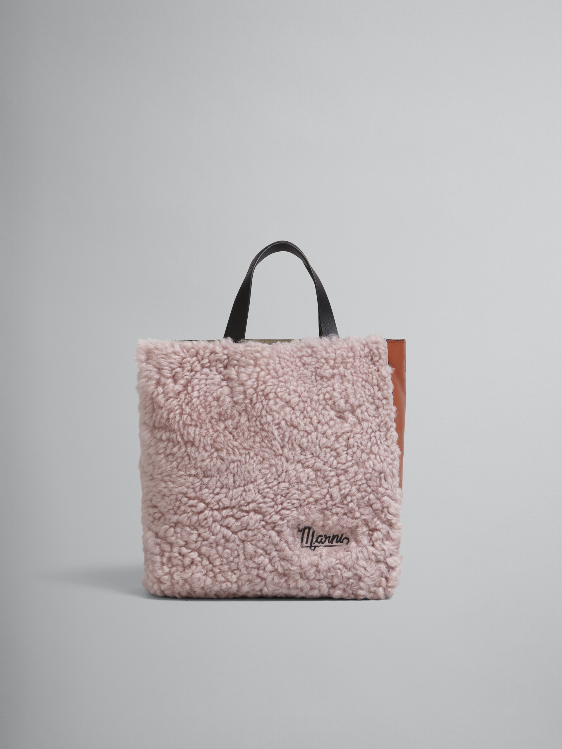 MUSEO SOFT small bag in pnk shearling - Shopping Bags - Image 1