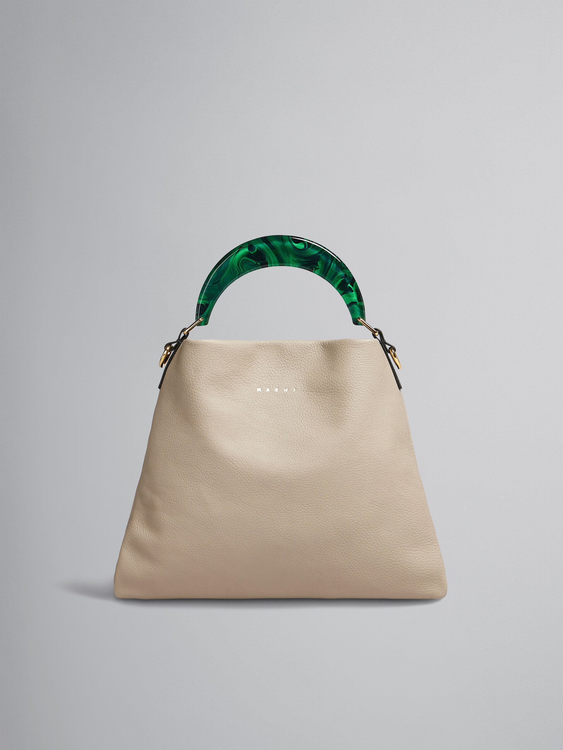 Venice small bag in beige leather - Shoulder Bag - Image 1
